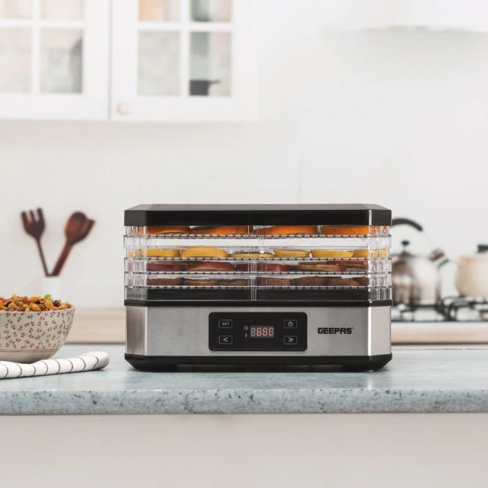 Geepas Digital Food Dehydrator GFD63013N | 500W  | 5 Stackable Trays | Adjustable Temperature |48H Timer |Perfect for Preserving Fruits, Vegetables Etc |2 Years Warranty - Image 3