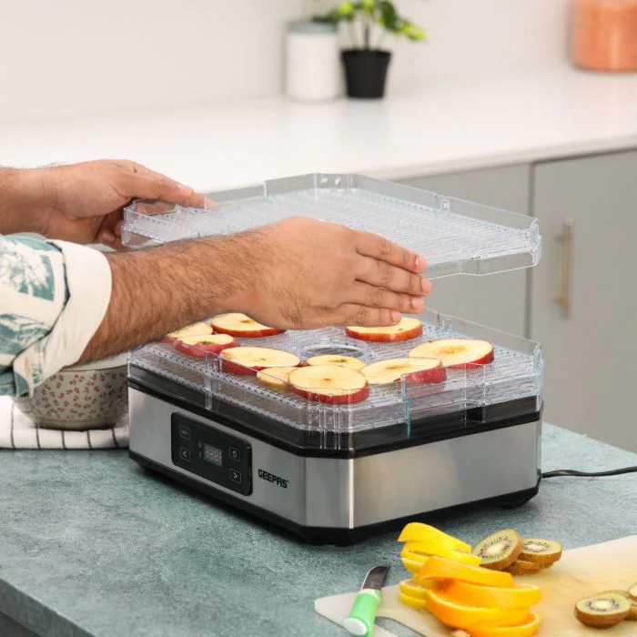 Geepas Digital Food Dehydrator GFD63013N | 500W  | 5 Stackable Trays | Adjustable Temperature |48H Timer |Perfect for Preserving Fruits, Vegetables Etc |2 Years Warranty - Image 5
