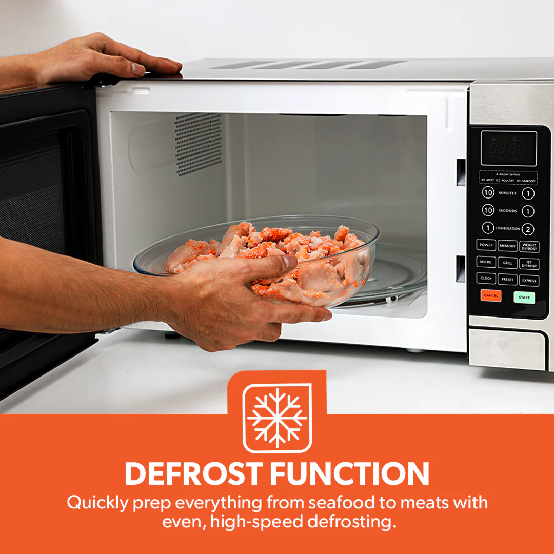 Geepas  Digital Grill Microwave Oven GMO1897 |30L |1000W | Multiple Cooking Menus| Child Safety Lock| Digital Control Panel | Reheating, Defrost & Grill | 1-Year Warranty - Image 5