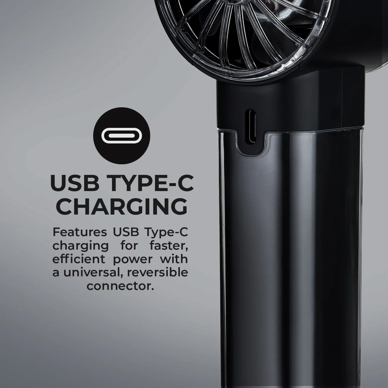 Geepas Digital High Speed Handheld Fan- GF21226/ 100 Wind Levels, 2-10 Hours Long Working Time/ Small, Lightweight, Portable Design, for Women and Men, Makeup Artist - Image 7