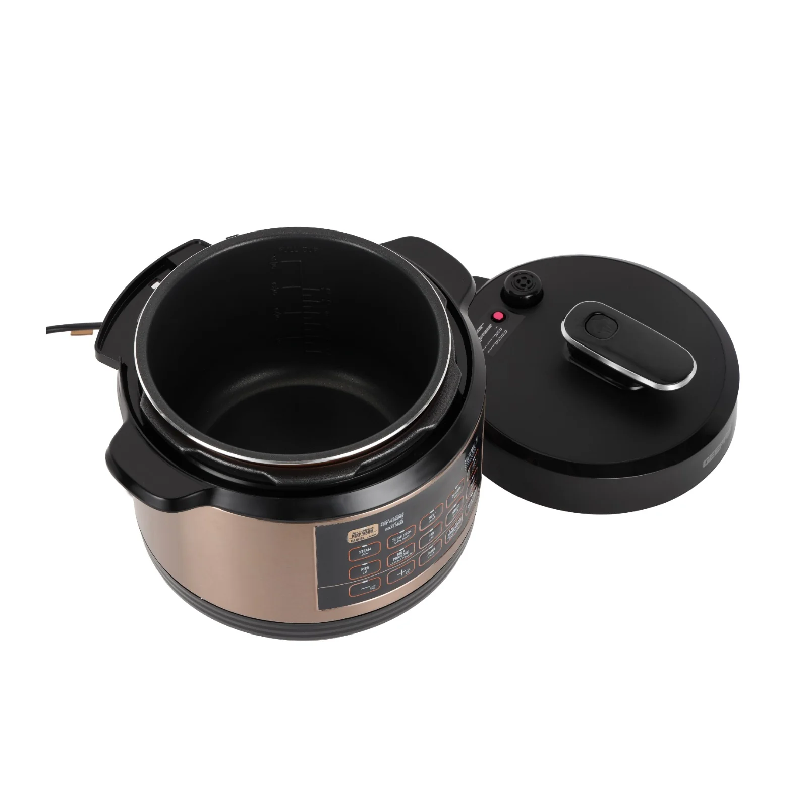 Geepas Digital Multi Cooker GMC35052 6L | LED Display | 10 One-Touch Cooking Programs| Cook & Warm Modes | 1000W Power and Multi-Functional Pressure Cooking System - Image 4