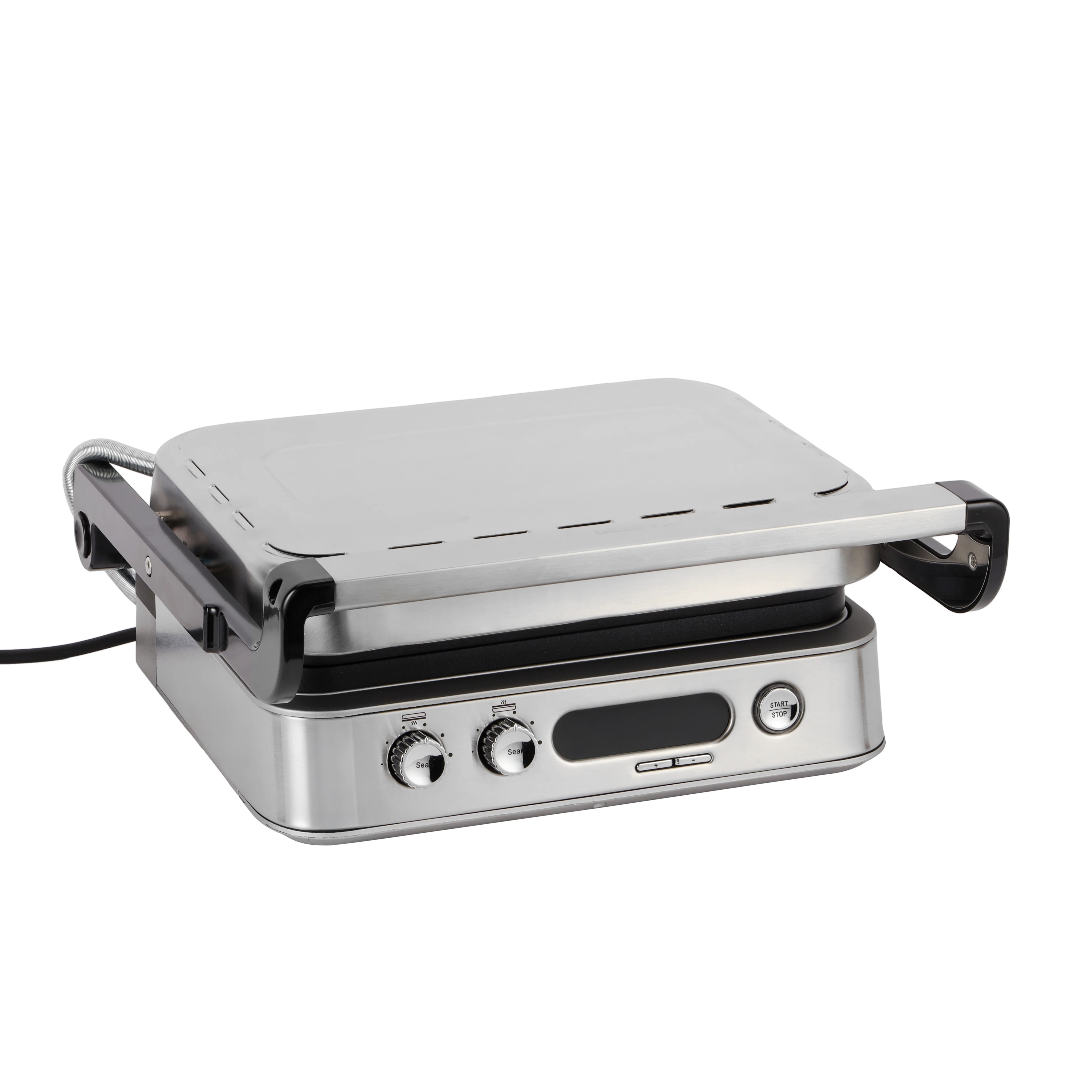 Geepas Digital Stainless Steel Grill Maker GGM36516 | LED Display | 60-Min Timer | Non-Stick Detachable Plates | 180° Flat Grill Opening | Fast Heating | Powerful 2170W - Image 3