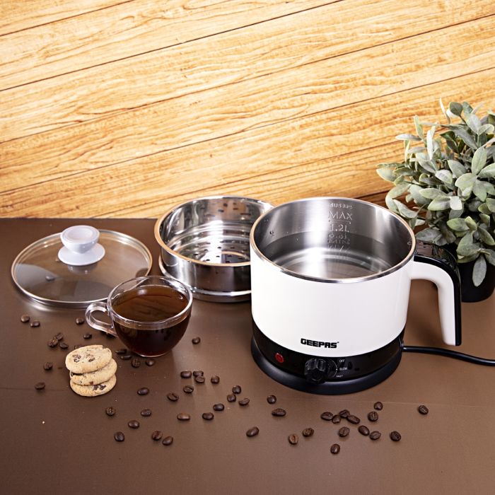 Geepas Double Layer Multifunction Electric Kettle GK38026 | 1000W Stainless Steel Body| Safe & Durable Design| Quick Boiling| Cool Touch Exterior | 2-Year Warranty - Image 3