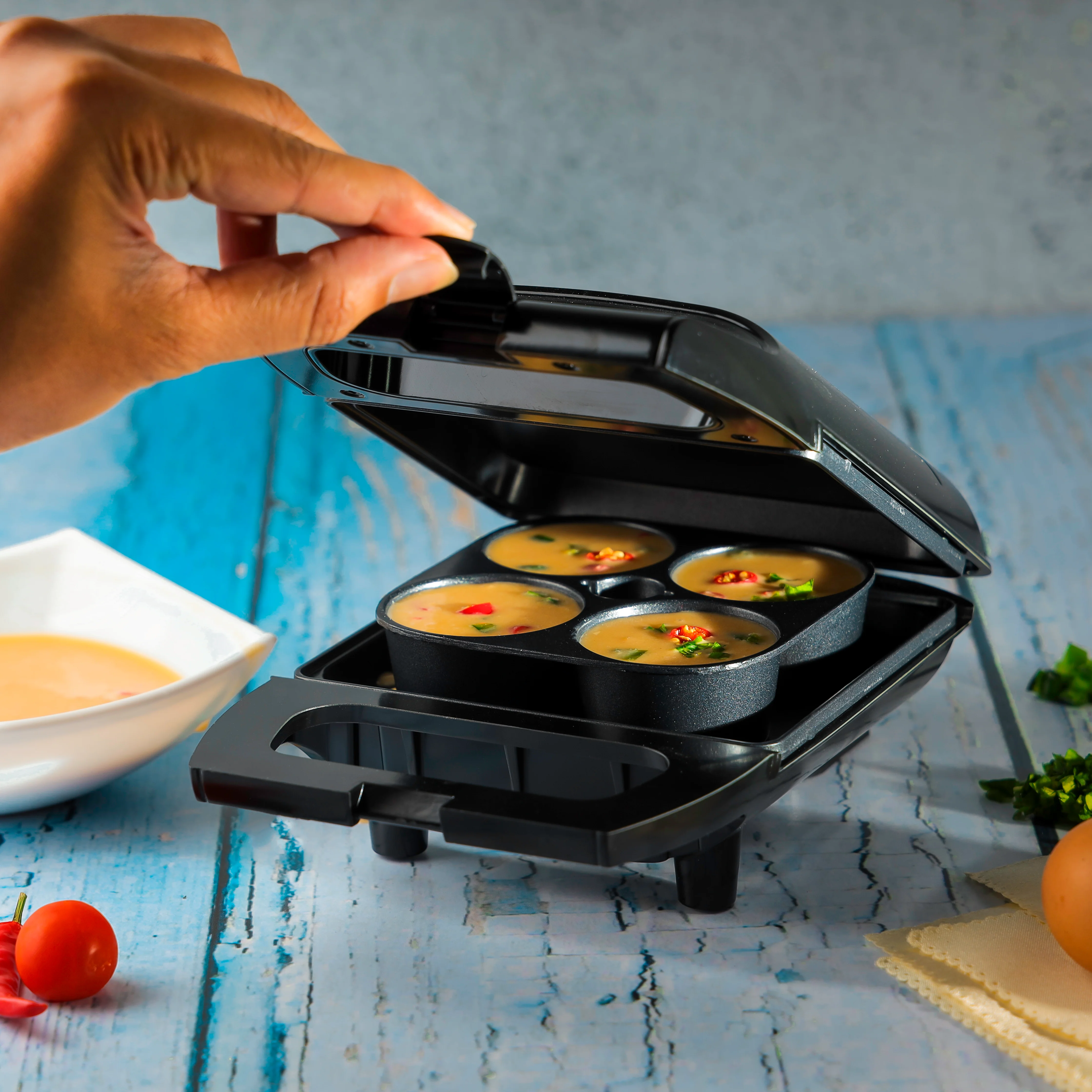 Geepas Egg Bite Maker GEM63049 | 600W Powerful Motor | Non-Stick Cooking Plates | Prepare 4 Egg Bites at a Time | Quick, Easy & Healthy Breakfast Maker for Home Use - Image 6