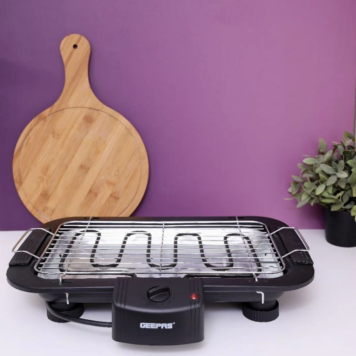 Geepas 2000W Electric Barbecue Grill - Table Grill, Auto-Thermostat Control with Overheat Protection - Space Saving, Detachable Heating Element | 2 Years Warranty - Image 3