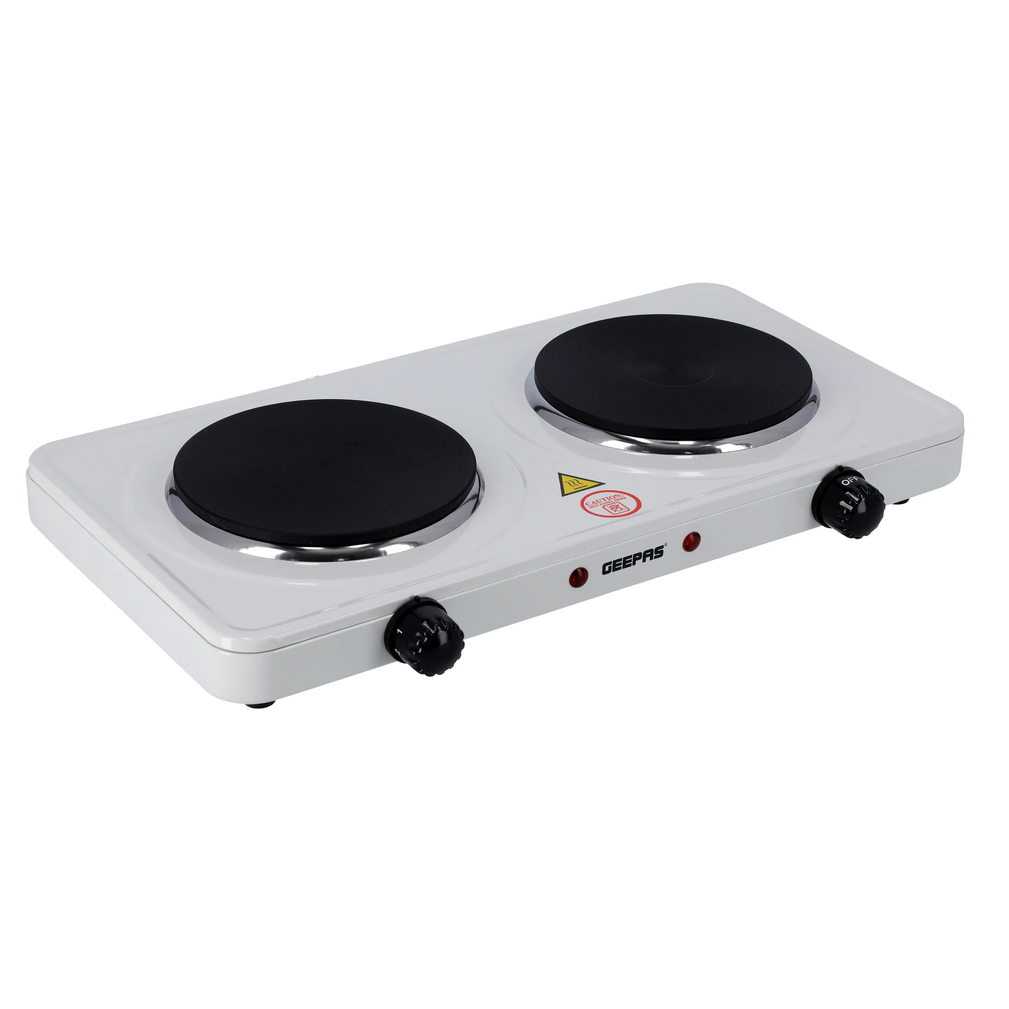 Geepas Electric Double Hot Plate GHP32014 | 2000W | Adjustable Temperature Control | Cast Iron Heating Plate 155mm | Overheat Protection | |Portable Electric Hob - Image 5