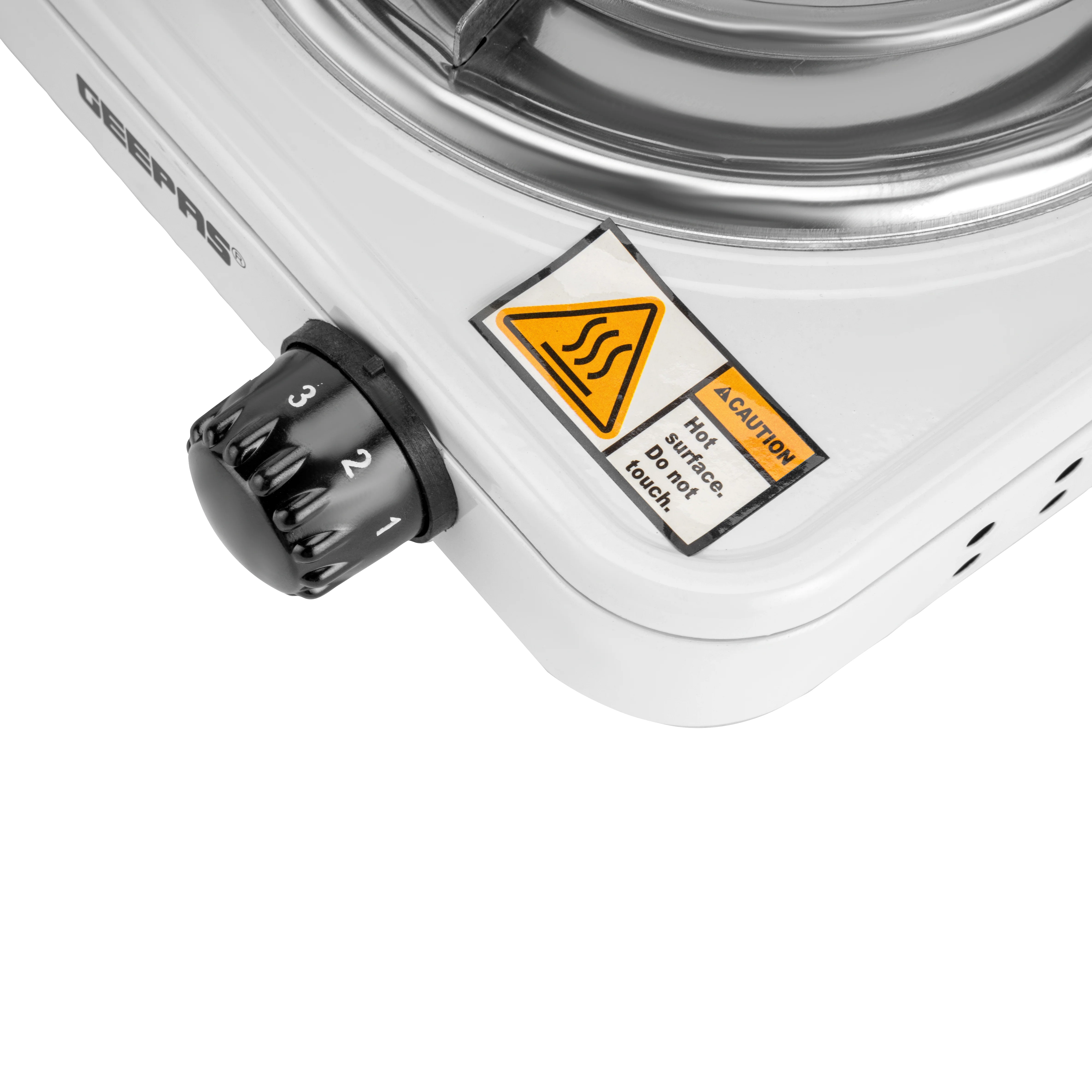 Geepas Electric Hotplate- GHP7577| Single Solid Hotplate of 140 MM, Equipped with Adjustable Thermostat| Ideal for Boiling, Sauting, Frying Etc | White, 2 Years Warranty - Image 5