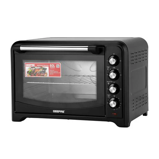 Geepas Electric Oven 60L with Rotisserie & Convection GO4401 | 2200W |60 Minute Timer| Adjustable Temperature | Multi-Cooking Functions| | Durable Body| 2 Years Warranty - Image 4