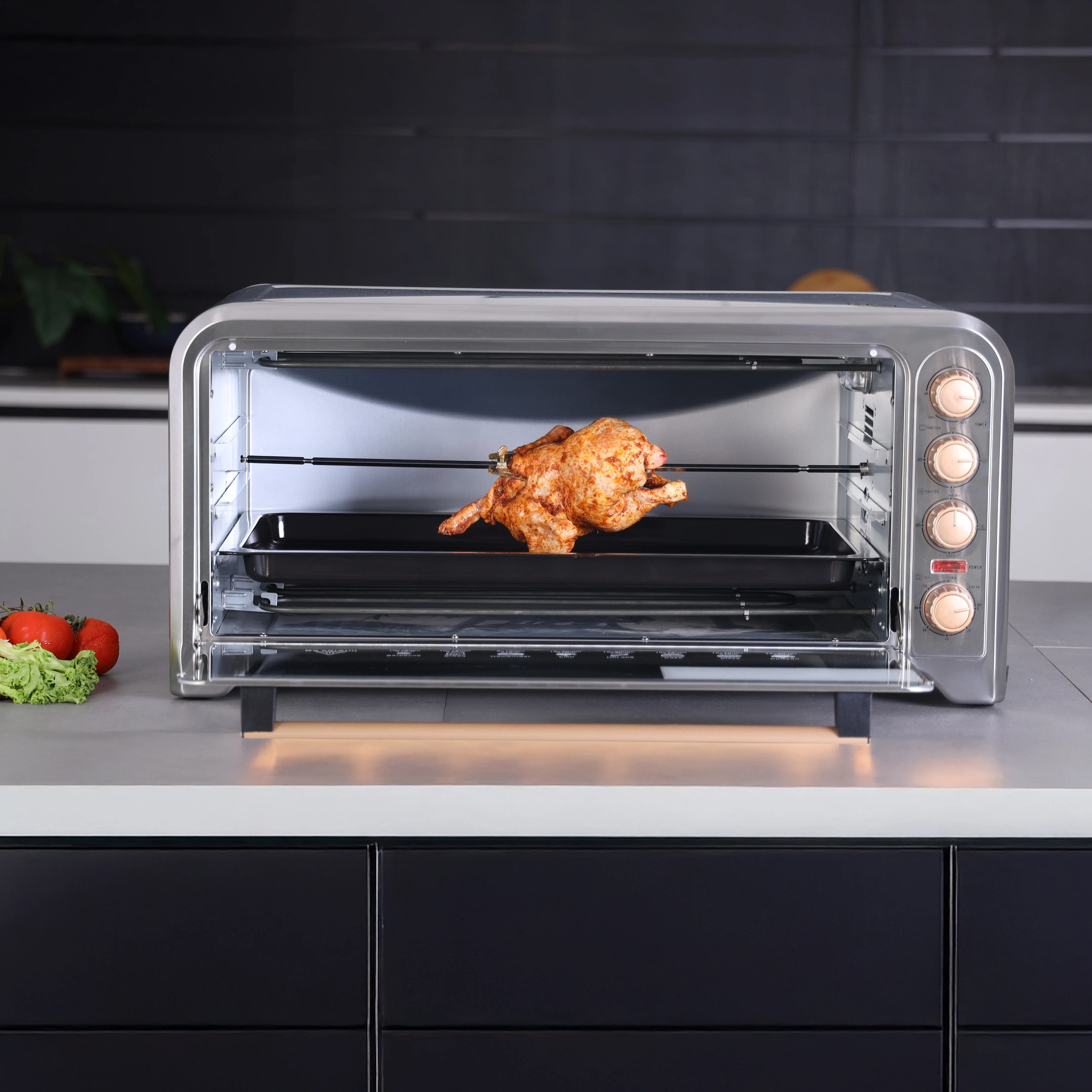 Geepas Electric Oven GO34041 | 75L Large Capacity| 2200W Powerful Performance with Convection & Rotisserie Functions| Adjustable Temperature Control | 2 Years Warranty - Image 2