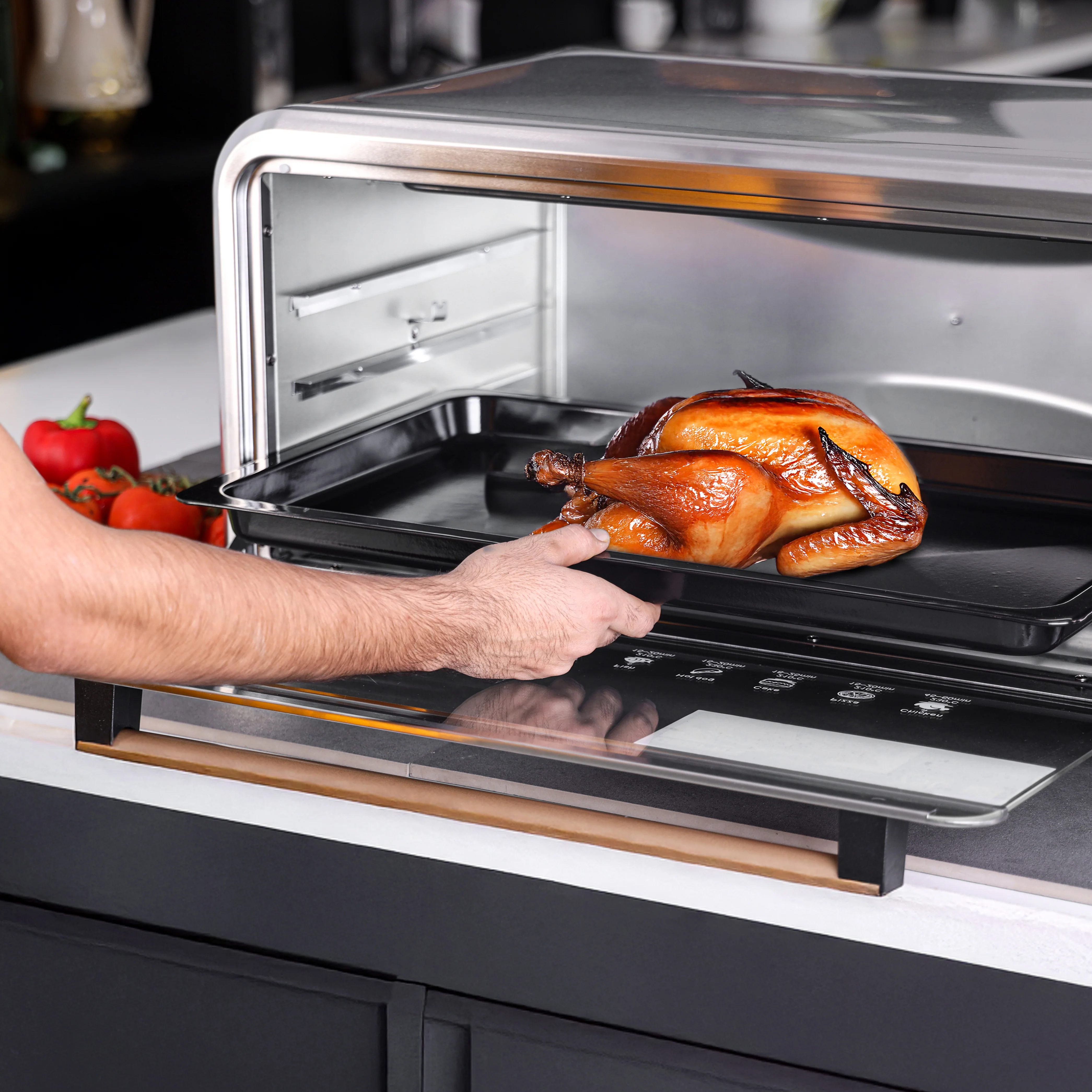 Geepas Electric Oven GO34041 | 75L Large Capacity| 2200W Powerful Performance with Convection & Rotisserie Functions| Adjustable Temperature Control | 2 Years Warranty - Image 4