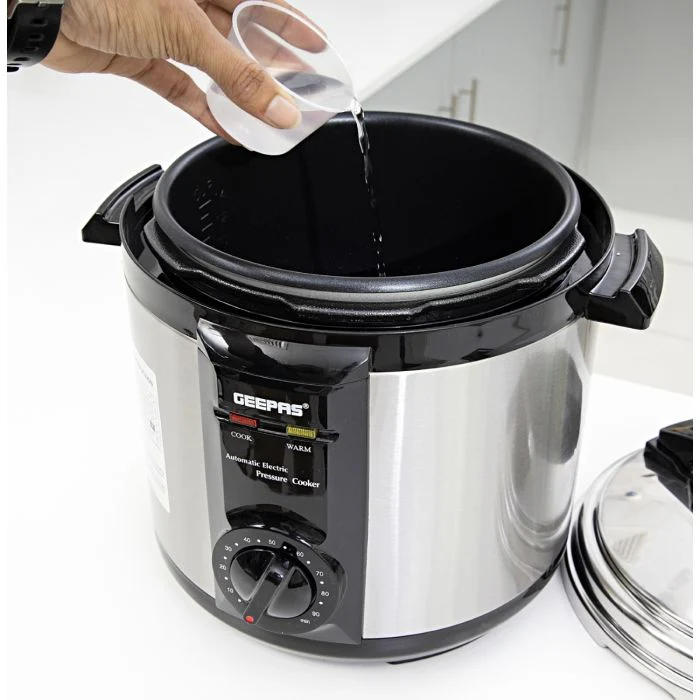 Geepas Electric Pressure Cooker GPC307 | 6L Capacity | 1000–1190W Power | Stainless Steel Durable Body| Non-Stick Inner Pot| Multi Cooking Functions| Keep Warm Function - Image 4