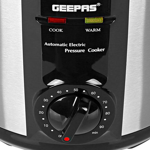 Geepas Electric Pressure Cooker GPC307 | 6L Capacity | 1000–1190W Power | Stainless Steel Durable Body| Non-Stick Inner Pot| Multi Cooking Functions| Keep Warm Function - Image 5
