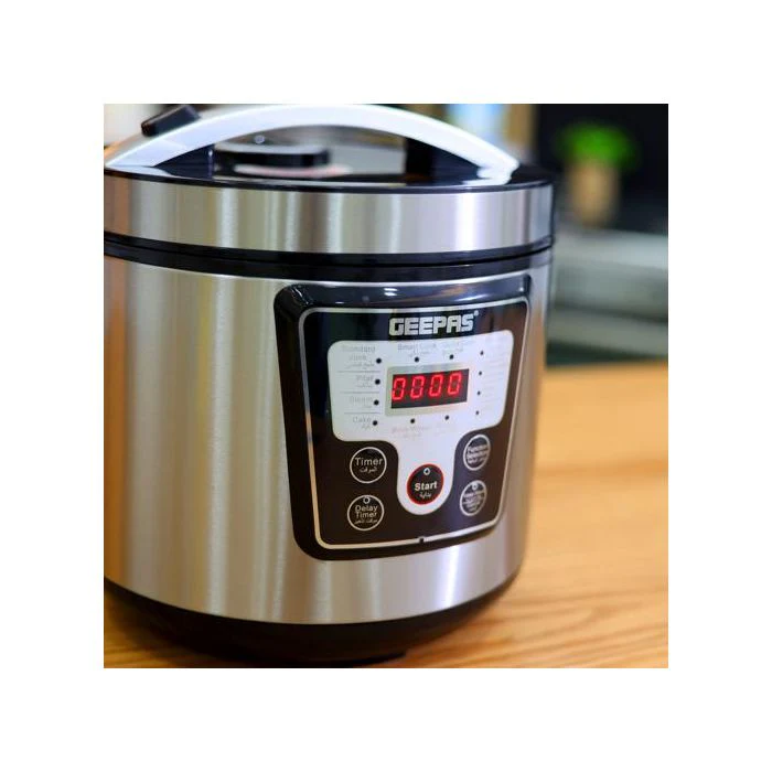 Geepas Electric Pressure Cooker - Multi-Cooker with Non-Stick Pot | Digital Display LED Screen with Touch Selection Menu | 12 One-Touch Programs | 24 Hours Timer | 2 Years Warranty - Image 3