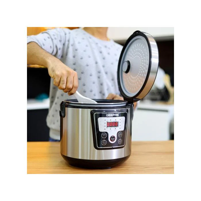 Geepas Electric Pressure Cooker - Multi-Cooker with Non-Stick Pot | Digital Display LED Screen with Touch Selection Menu | 12 One-Touch Programs | 24 Hours Timer | 2 Years Warranty - Image 5