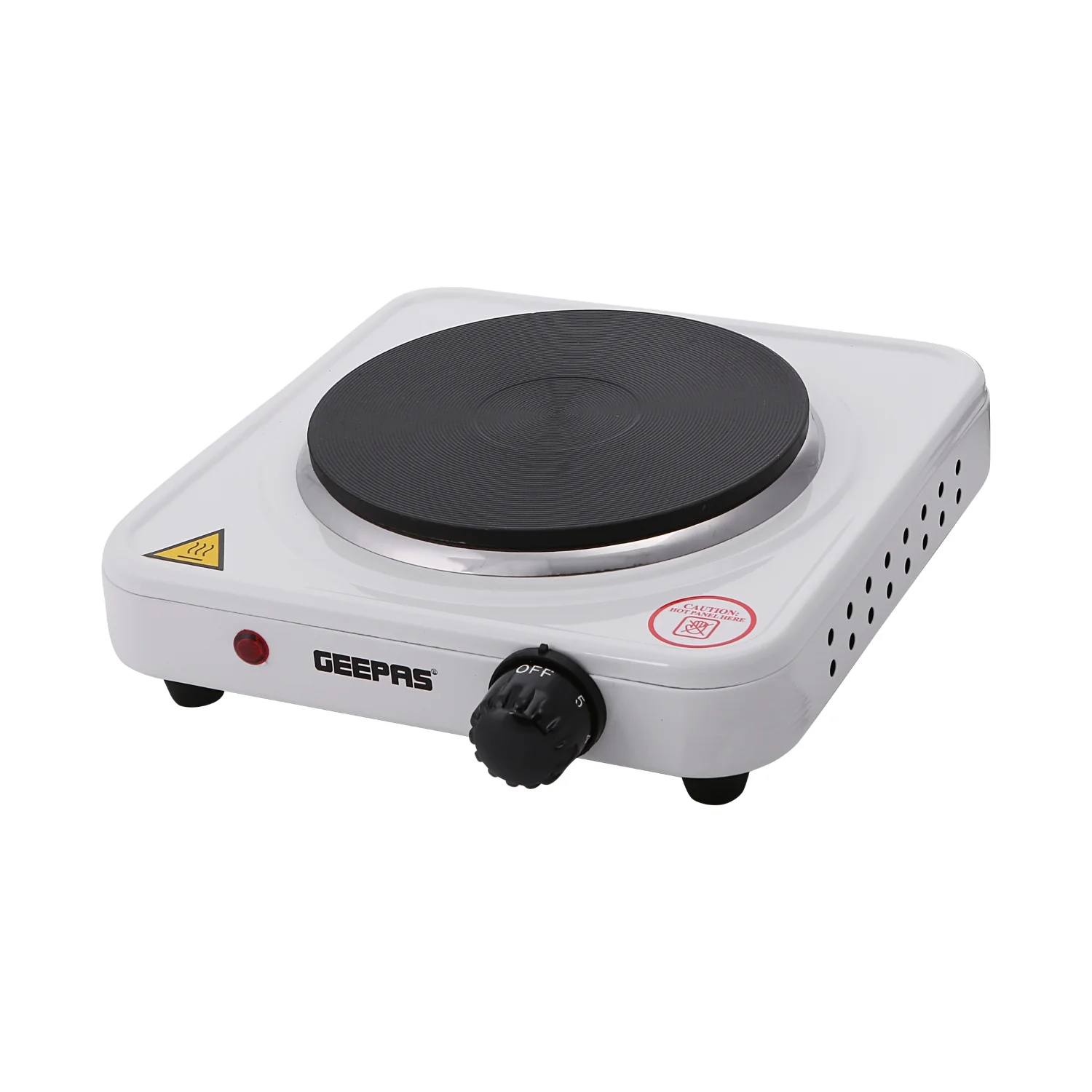 Geepas Electric Single Hot Plate GHP32013 | 1000W Power| 155mm Solid Plate | Adjustable Temperature Control | Auto Thermostat | Overheat Protection | Durable Design - Image 5