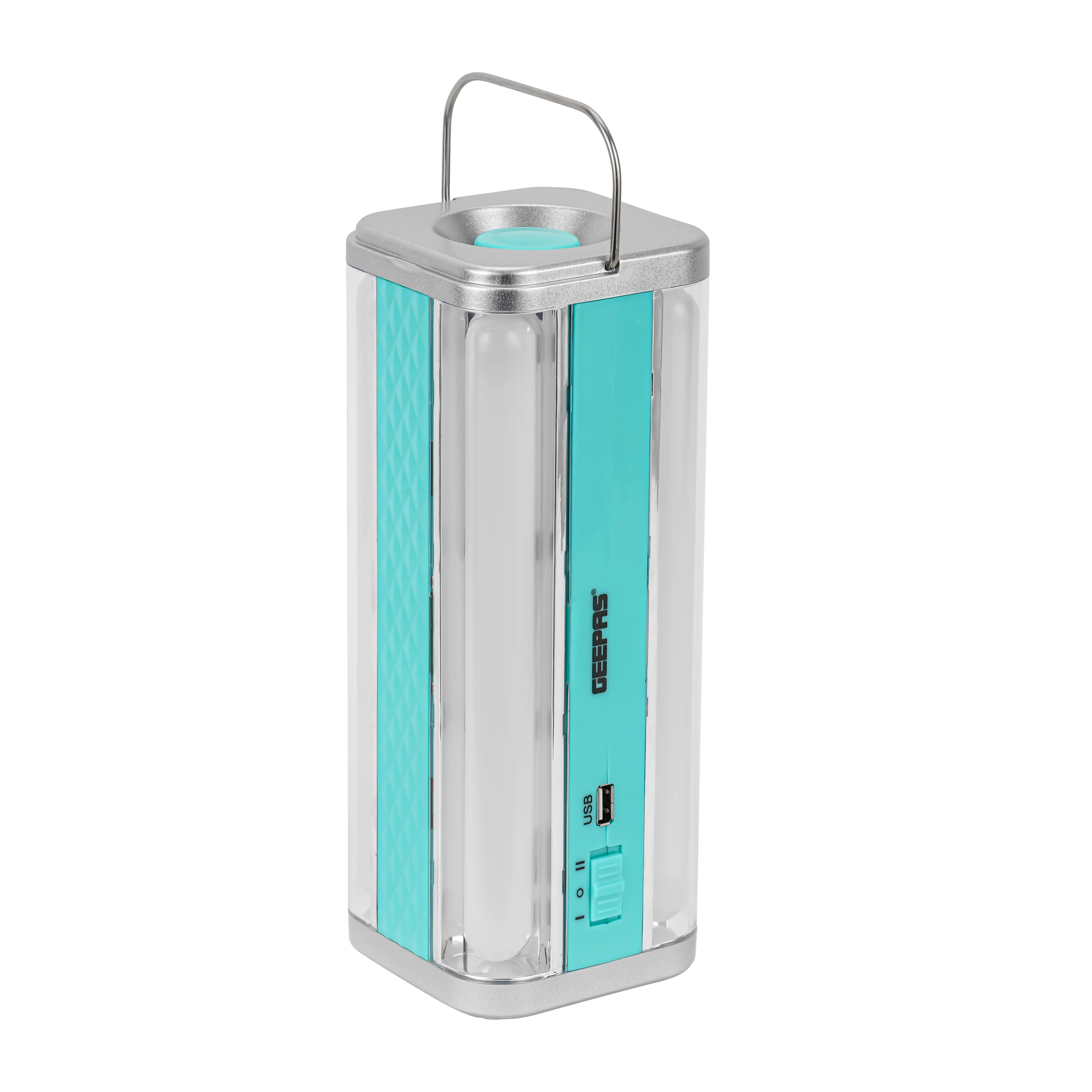Geepas Emergency Lantern GE5595 | 100 SMD LED| Solar Input| Type-C Charging| USB Output| 1800mAh Lithium Battery | Multi-Function Rechargeable Light| 2 Years Warranty - Image 3
