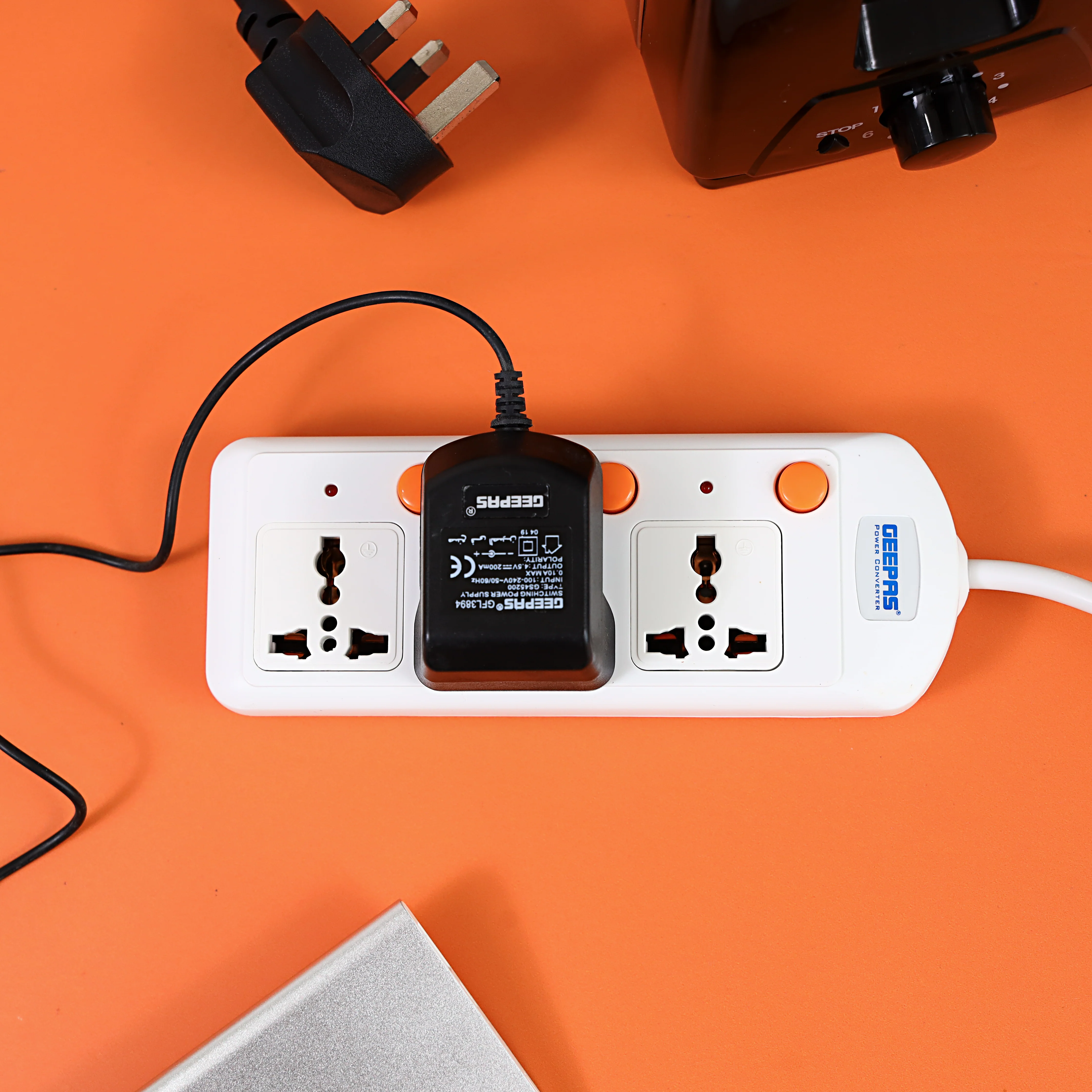 Geepas 3 Way Extension Board with VDE Plug | Individual On/Off Switches | Multi Plug Power Socket with Durable Cable | Safe, Reliable, and Convenient Power Solution - Image 4