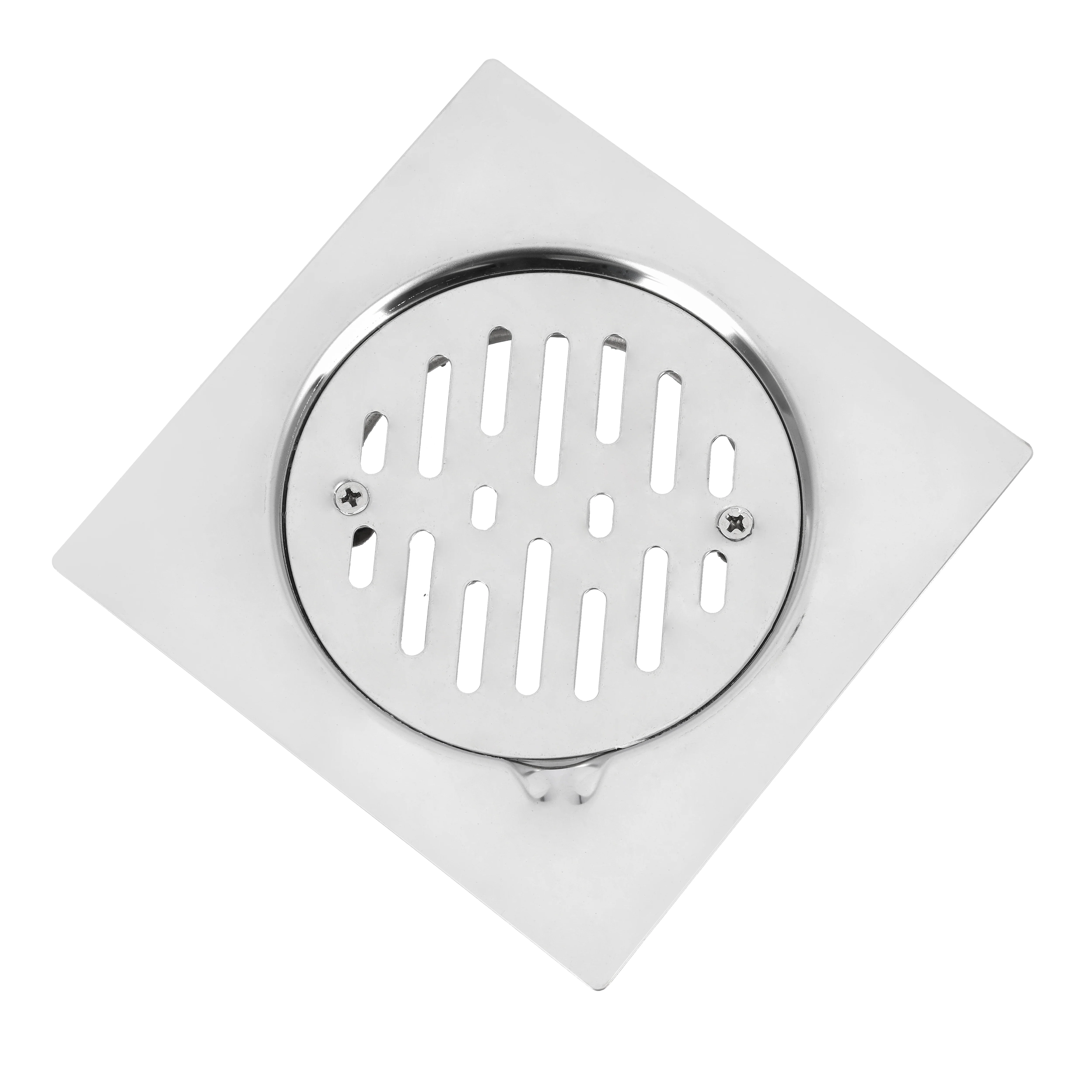 Geepas Round Floor Drain- GSW61115| High-Quality Stainless Steel Drain with Lid| Waste Water Drain for Bathroom, Kitchen| 150X150 MM| 20 Years Warranty| Silver - Image 4