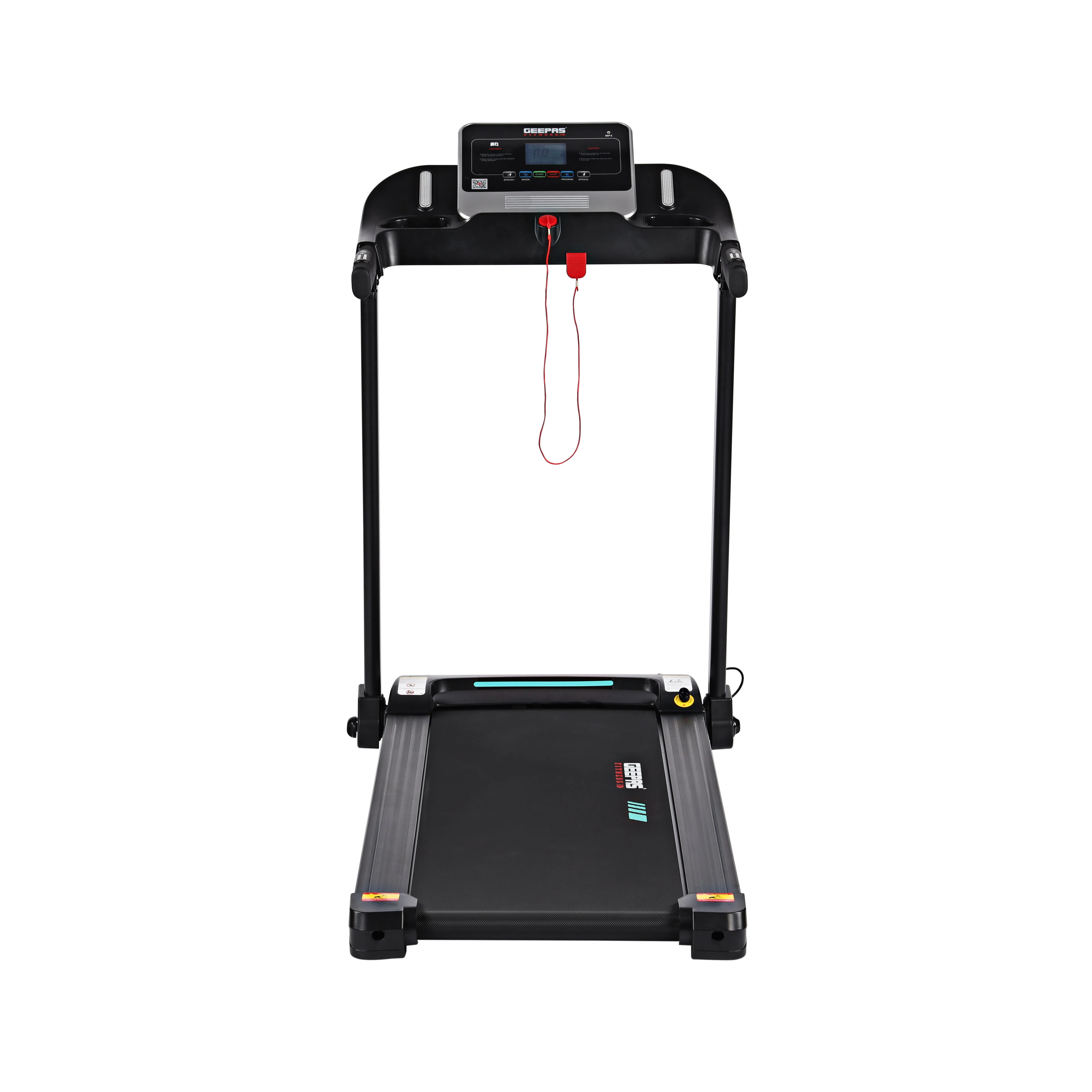 Geepas GFT90000 Foldable Treadmill | 2HP DC Motor, 12 Preset Workout Programs| LCD Display| MP3 Input| Heart Rate Sensor| Shock Absorption System | 2 Years Warranty - Image 3