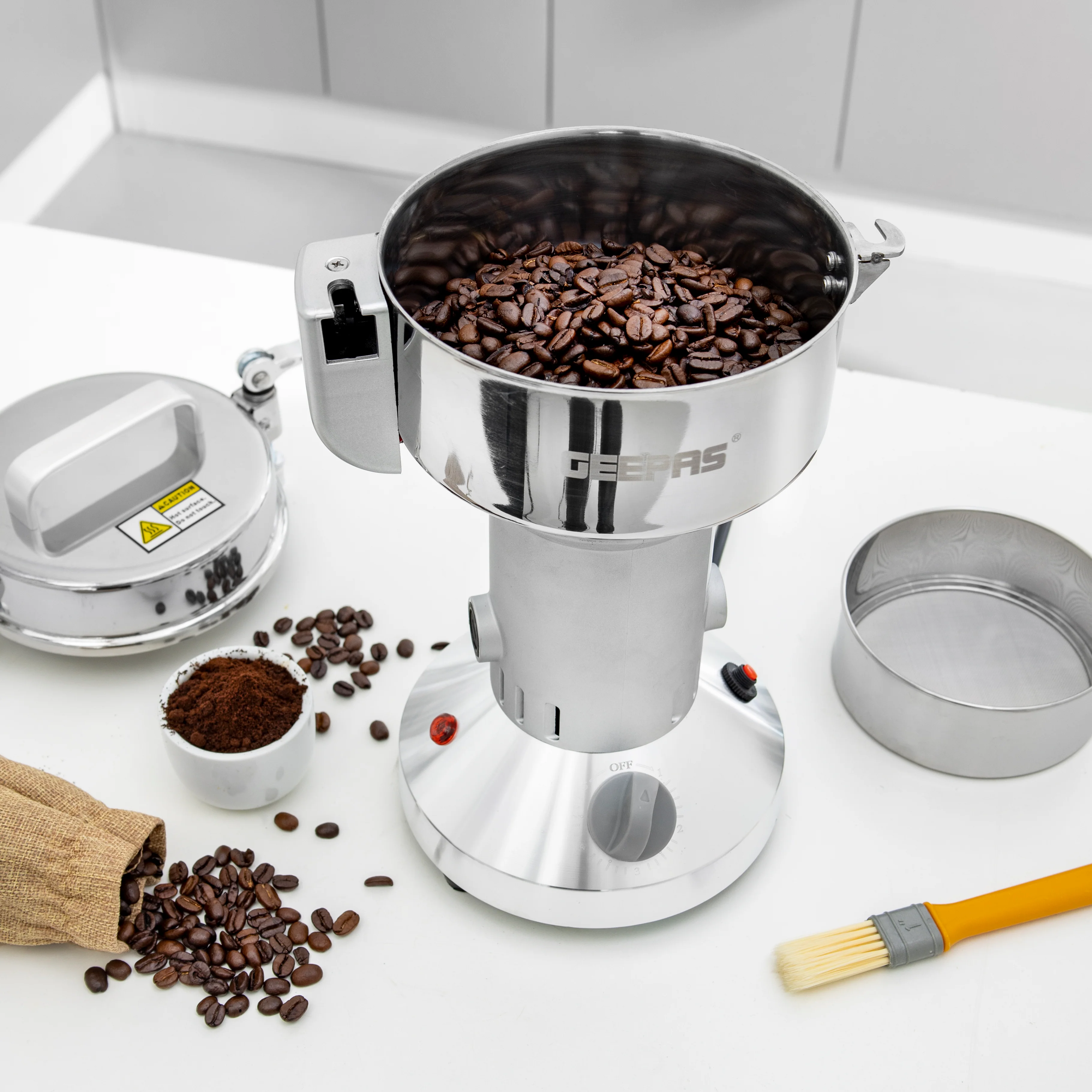 Geepas GCG41014 Food Processor | 1400W High-Speed Grinder with 300g Capacity | Durable Stainless Steel Bowl & Blade |  Safety Micro Switch |  Open Lid Protection - Image 3