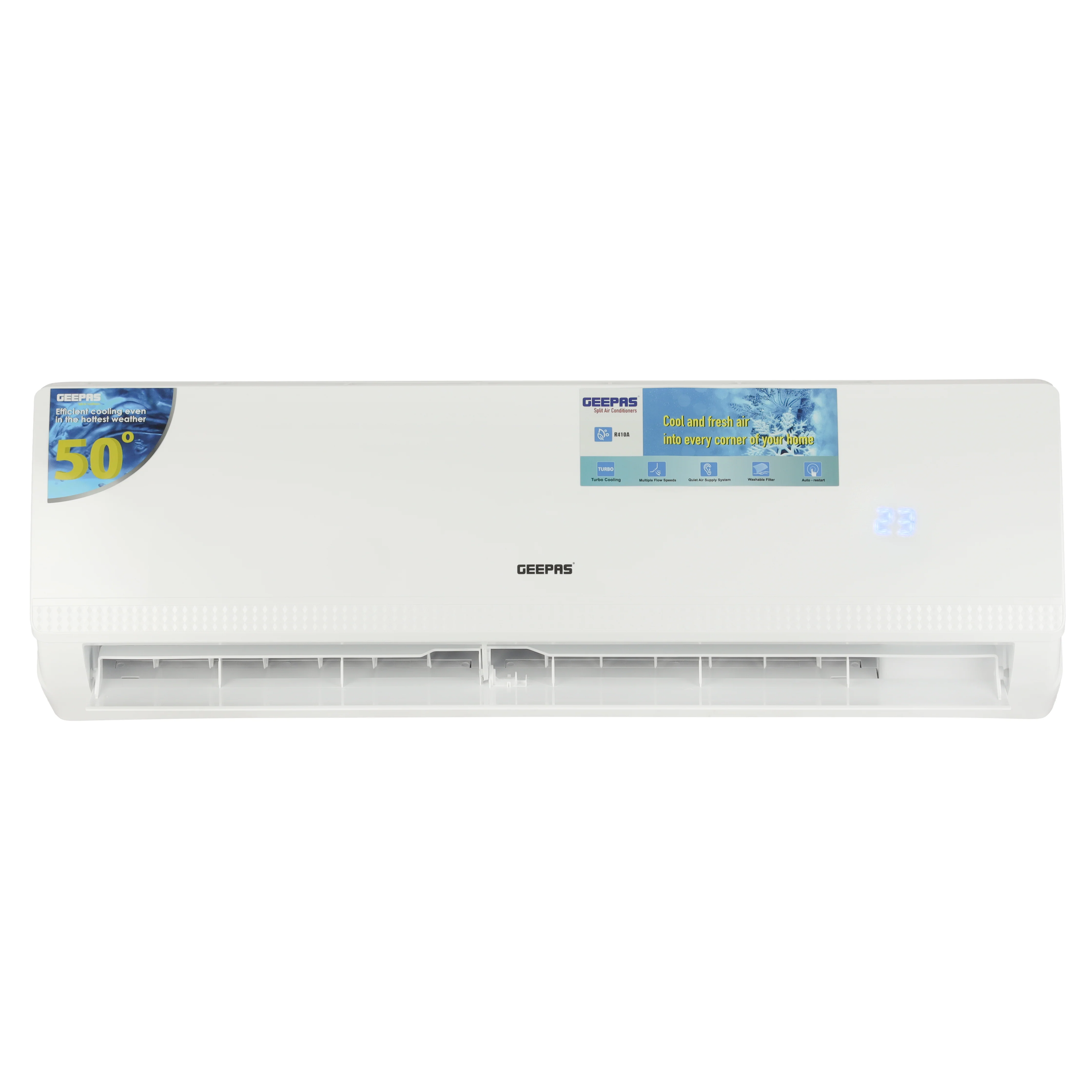 Geepas GACS1248TCU 1.0 Ton Split Type Air Conditioner | 12000 BTU Powerful Turbo Cooling | LED Display | Multiple Flow Speed | Quiet Air Supply System |  1-Year Warranty - Image 3