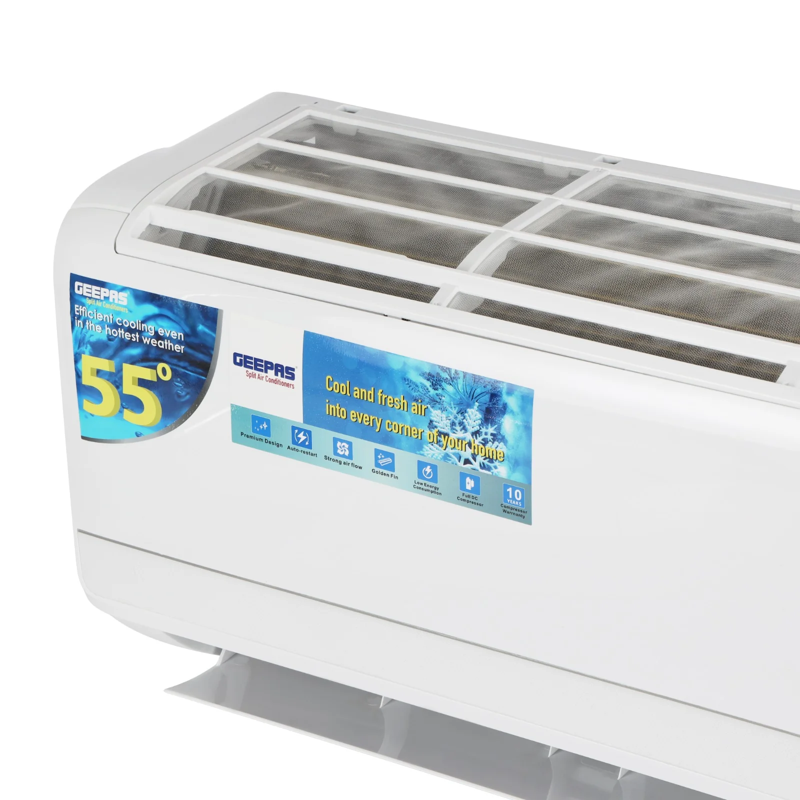 Geepas GACS186RCA 1.5 Ton Inverter Split Air Conditioner | 18000 BTU Cooling Capacity | Energy Efficient Compressor | Fast Cooling | Low Noise Operation | 1 Year Warranty - Image 4
