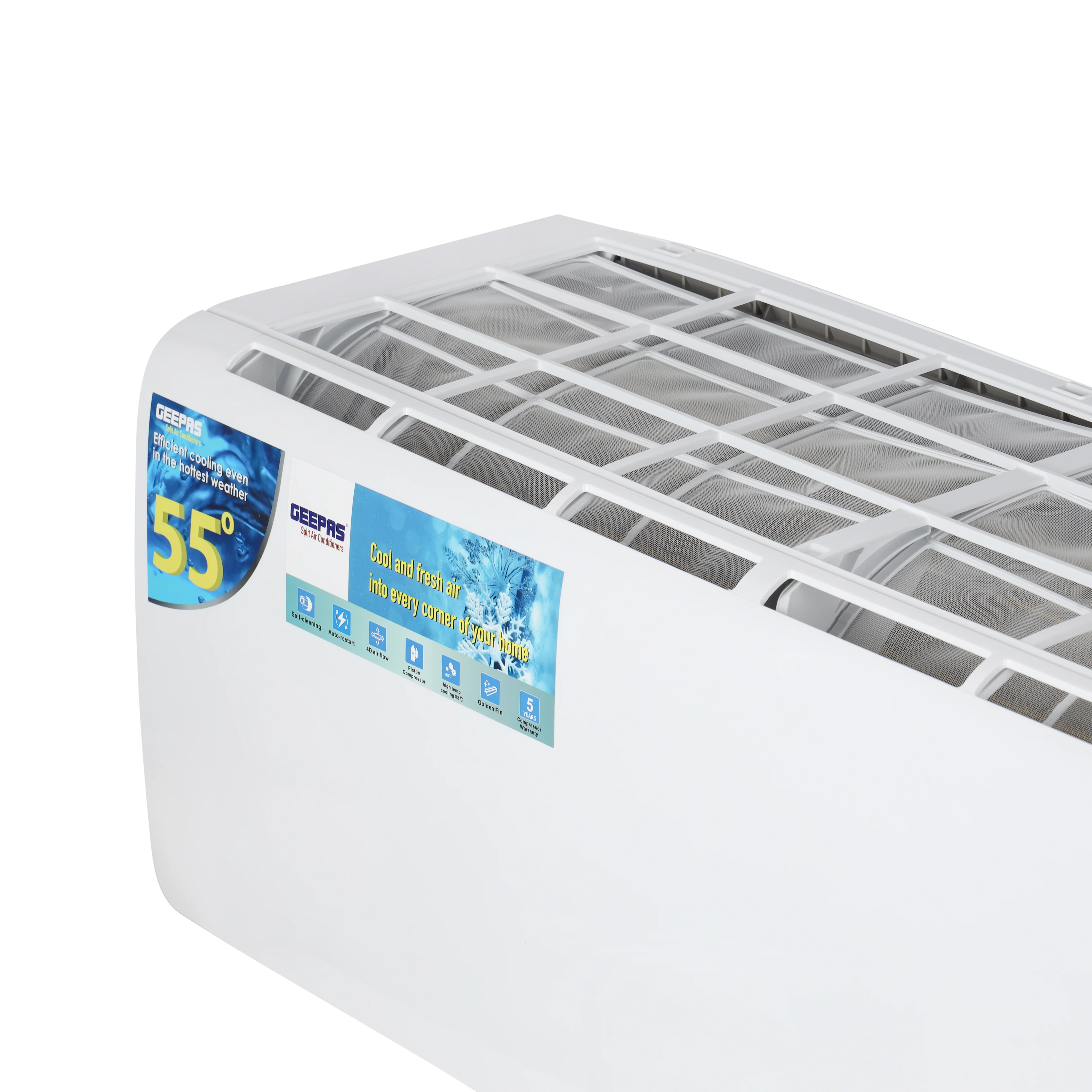 Geepas GACSP308CA 2.5 Ton Split Air Conditioner | 30000 BTU Cooling Capacity | High Performance Piston Compressor | Fast Cooling | Energy Efficient |  1 Year Warranty - Image 4