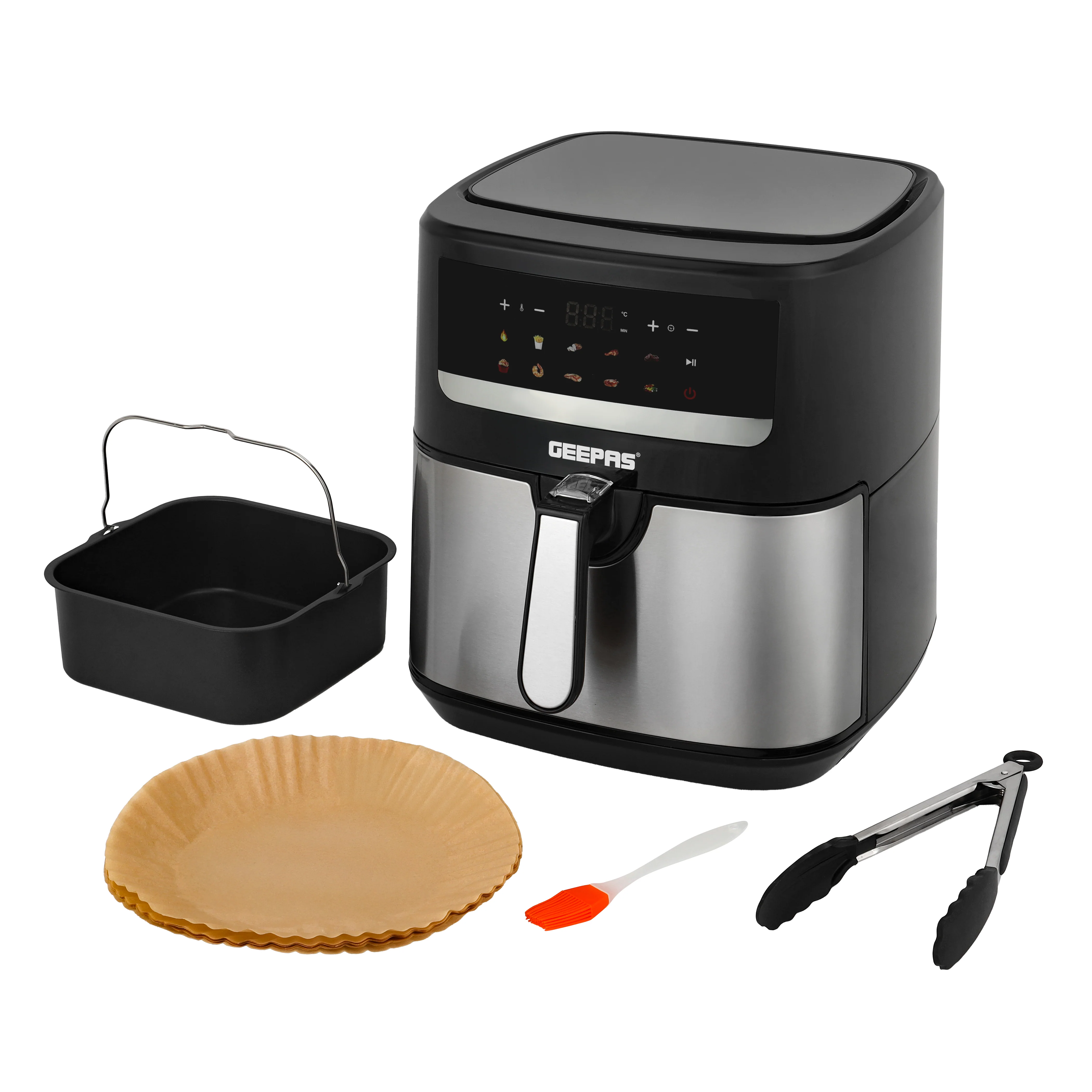 Geepas GAF37509 Digital Air Fryer 9.2L | 10 Preset Cooking Functions | Vortex Rapid Air Technology| LED Touchscreen Display| 60-Min Timer & Oil-Free Healthy Cooking - Image 3