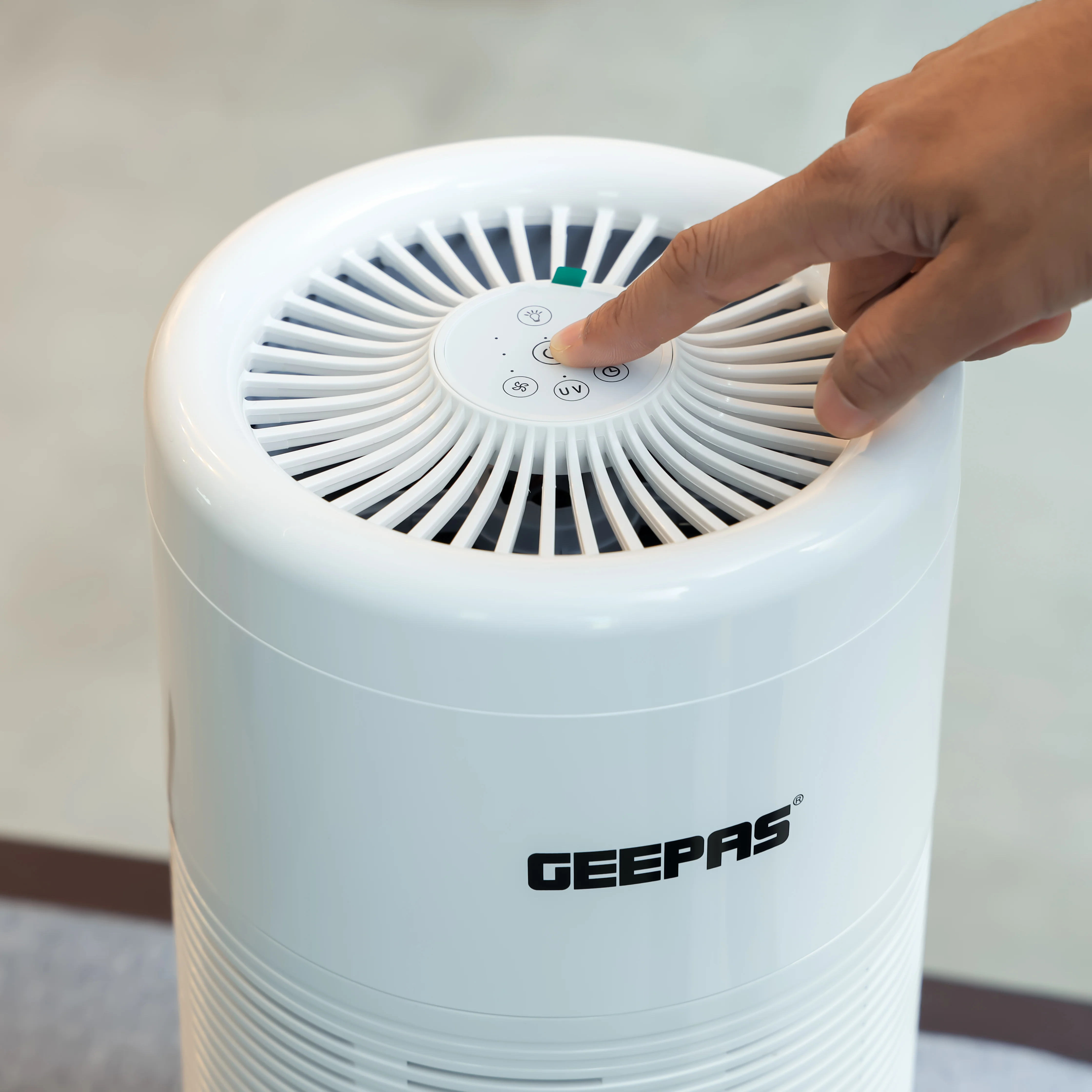 Geepas GAP16014 Air Purifier | Electronic Touch Control | 3 Fan Speeds | UV Function | Timer 2/4/8 Hours | Night Light | Filter Reset Reminder |Ideal for Home & Office - Image 3