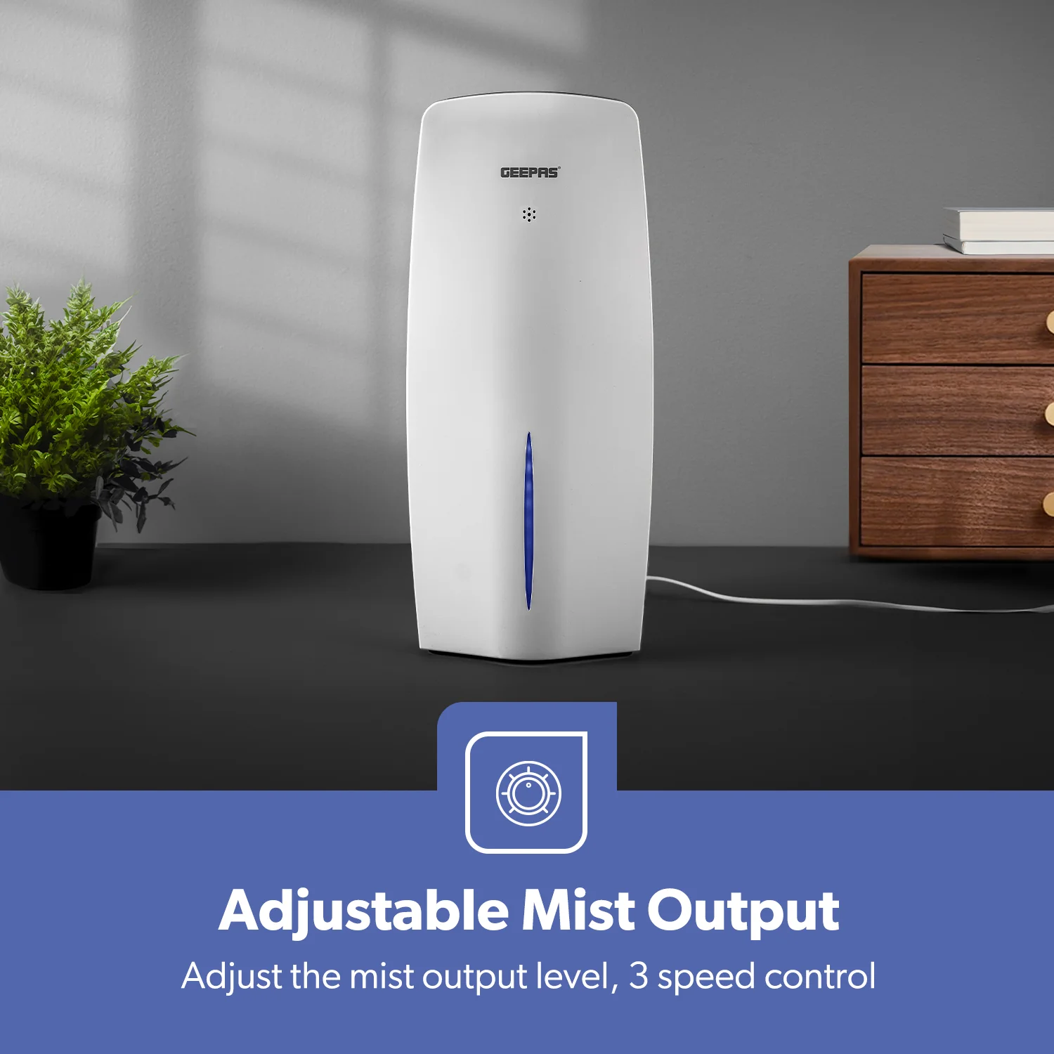 Geepas GAP63073UK Digital Air Purifier & Humidifier | 1.5L Tank Capacity | WiFi Control | 3-Speed Settings | Auto Humidity Sensor | Quiet Operation | 2 Years Warranty - Image 6