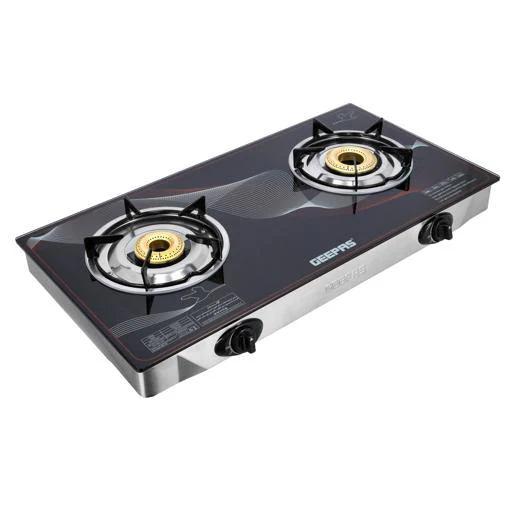Geepas GGC31027 Gas Cooker | 2 High-Efficiency Brass Burners with Tempered Glass Top| Automatic Ignition| Strong & Durable Design| Easy to Clean| 2 Years Warranty - Image 3