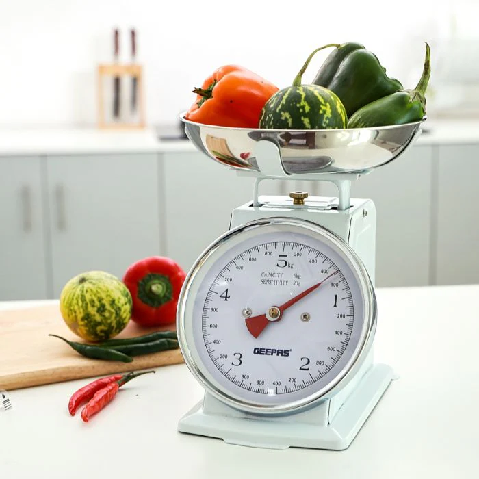 Geepas GBS4179 Mechanical Weighing Scale | 5kg Capacity Kitchen Scale with Stainless Steel Bowl| Easy-to-Read Dial| Multi-Unit Measurement| Accurate | 2 Years Warranty - Image 3