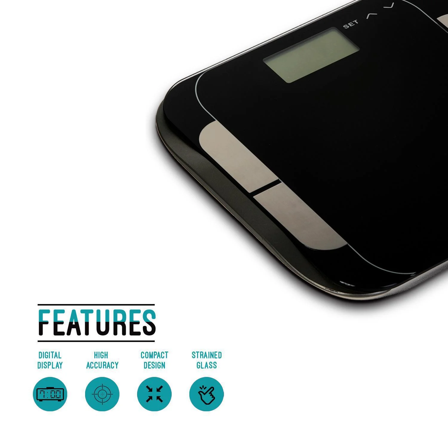 Geepas GBS46506UK Digital Body Fat Scale | BIA Technology| LCD Display| 180Kg Capacity| Measures Fat, Water, Muscle, Bone & BMI| Auto On/Off| Super Slim  Glass Design - Image 4