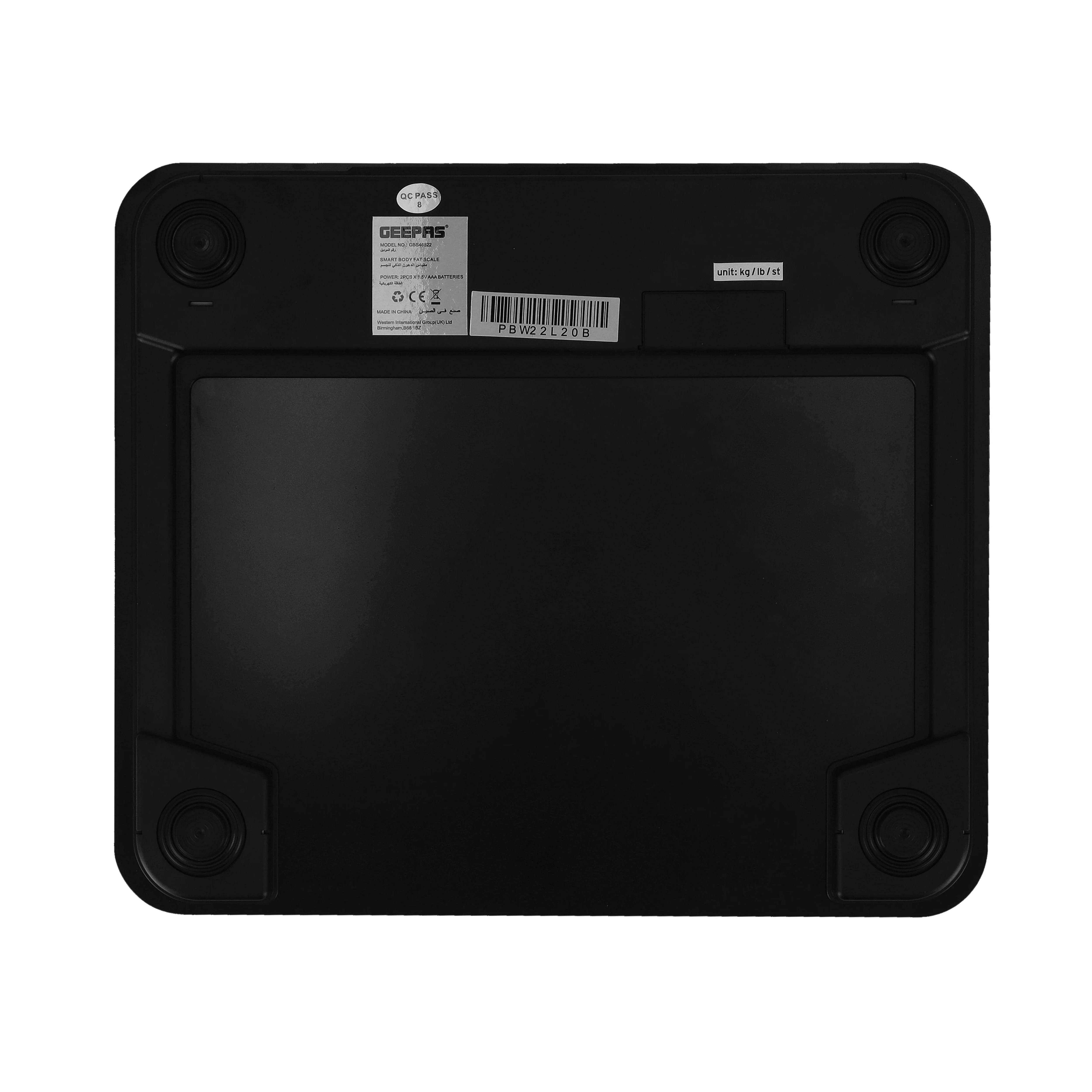 Geepas GBS46522 Smart Body Fat Scale | Bluetooth 5.0 | 6mm Tempered Glass Platform | 15 Body Metrics | Fitdays App| Baby Scale Mode| 180kg Capacity | Auto On/Off| - Image 3