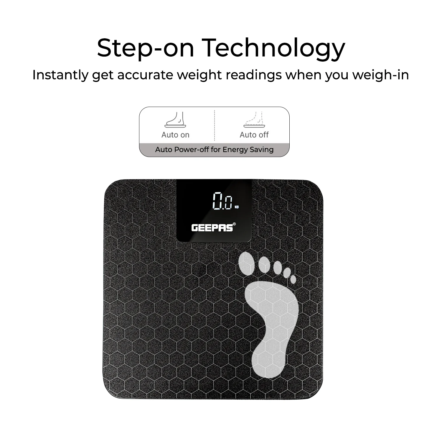 Geepas GBS46524UK Digital Body Scale | High Precision Sensor System | 180kg Capacity, Tempered Glass Top, ABS Base | Multi-Purpose Body Weighing Machine | 2 Year Warranty - Image 6