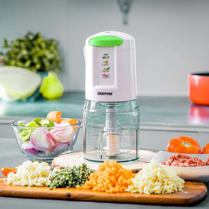 Geepas GC5477 Multi Chopper | 400W Powerful Copper Motor, 0.5L Capacity Bowl, Stainless Steel Double Blades, Safety Lock System | Compact Design, White, 2-Year Warranty - Image 5