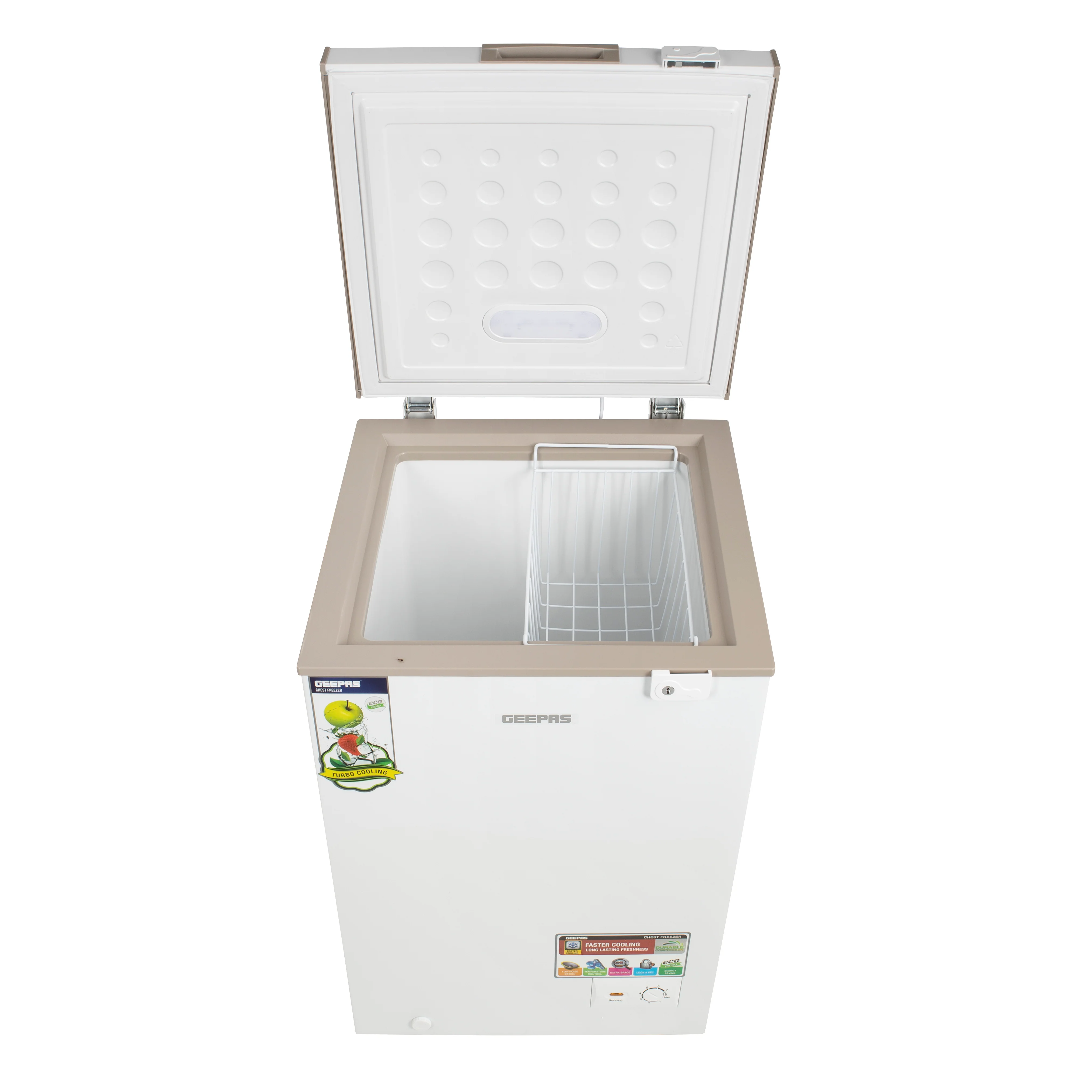 Geepas GCF1206WAH Chest Freezer |120L Compact Deep Freezer | Energy-Efficient Cooling System | Adjustable Thermostat| Low Noise Operation| Durable Build | 1-Year Warranty - Image 4