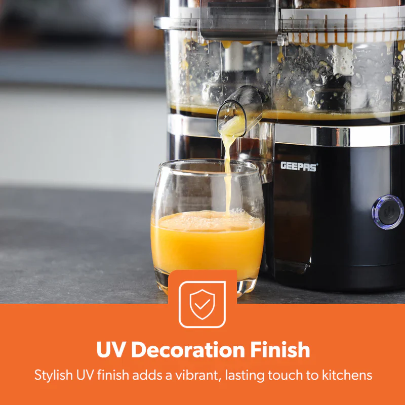 Geepas GCJ5347 Dual Head Citrus Juicer | Built-in Slicer for Easy Fruit Preparation | Strength Control & One-Press Operation | 100W| Fresh Juice Maker |2 Years Warranty - Image 4