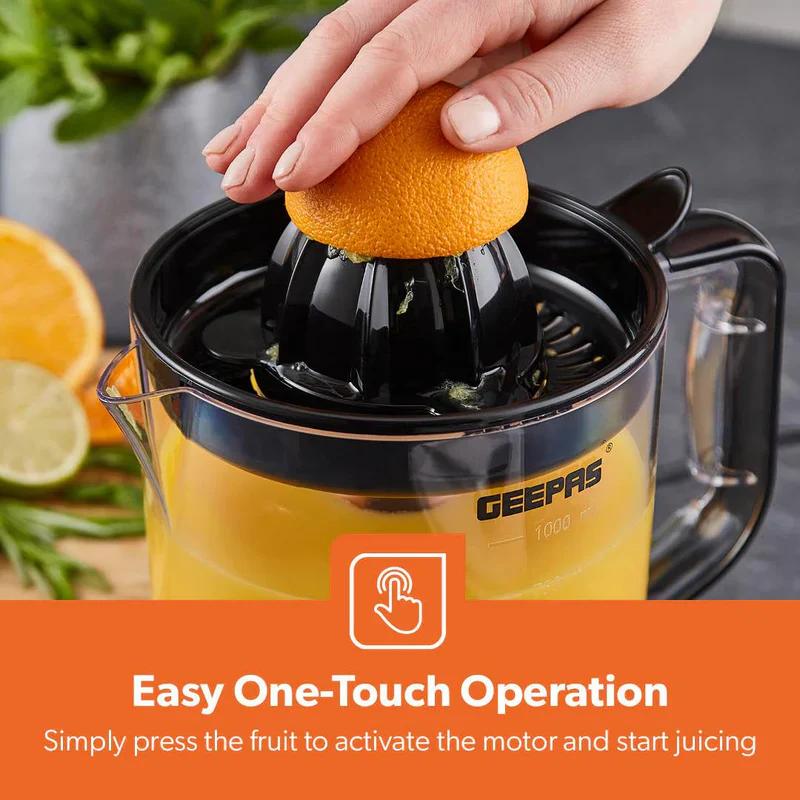 Geepas GCJ9900 Citrus Juicer | 1.0L Large Capacity | Two-Way Rotation for Maximum Extraction | Durable Copper Motor | 25W Power | Easy to Clean |  2 Years Warranty - Image 6