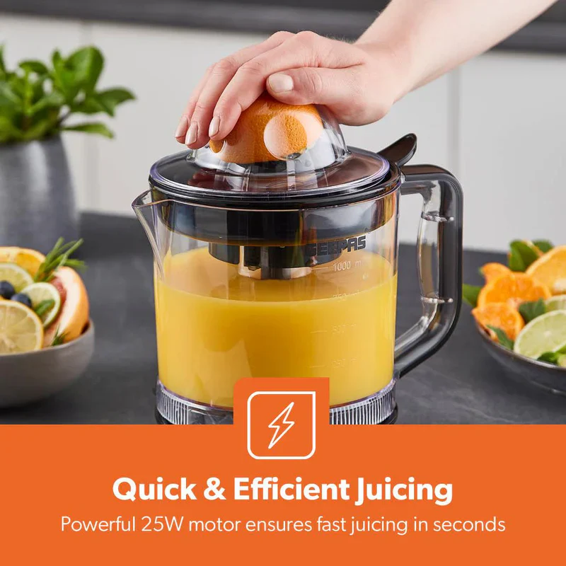 Geepas GCJ9900 Citrus Juicer | 1.0L Large Capacity | Two-Way Rotation for Maximum Extraction | Durable Copper Motor | 25W Power | Easy to Clean |  2 Years Warranty - Image 9