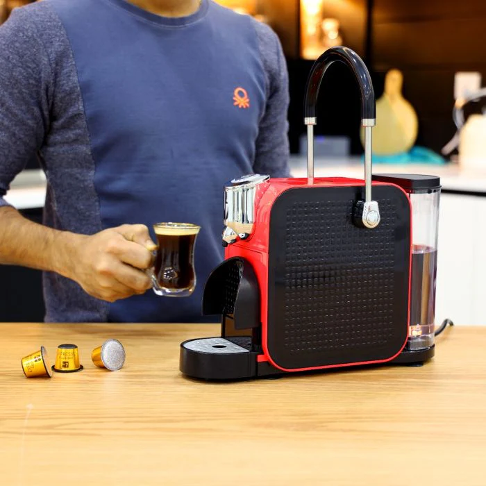 Geepas GCM41509 Capsule Coffee Machine | 1145W Powerful Motor | Nespresso Compatible | Fast Brewing System| One Touch Operation| Compact Design| Easy Cleaning & Durable - Image 4