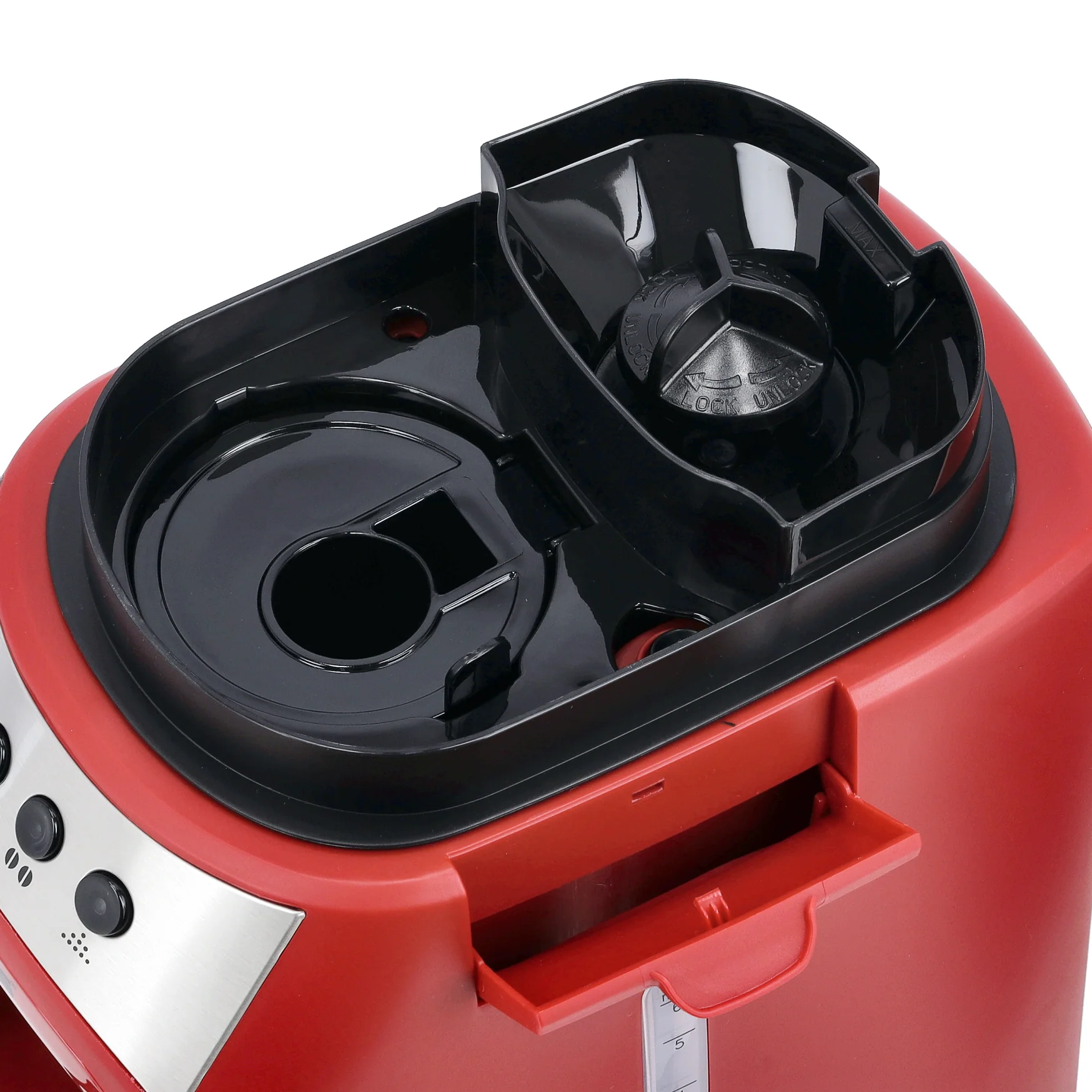 Geepas GCM41512 Grind & Drip Coffee Maker | 0.6L Capacity | Metallic Flat Burr Grinder | Adjustable Grind Settings | Anti-Drip Function, and 4-Cup Brewing Design - Image 4