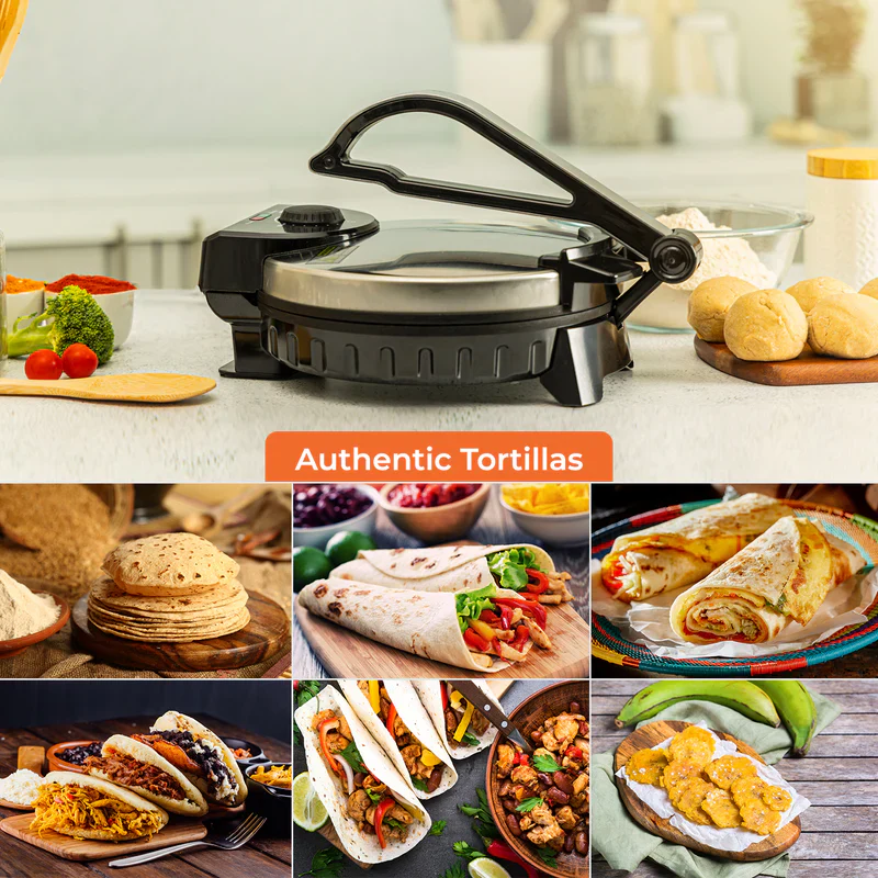 Geepas GCM6125 10 Inch Chapathi Maker | 1200W Roti Maker with Non-Stick Plates| Automatic Temperature Control | Overheat Protection | Easy to Clean | 2-Year Warranty - Image 7