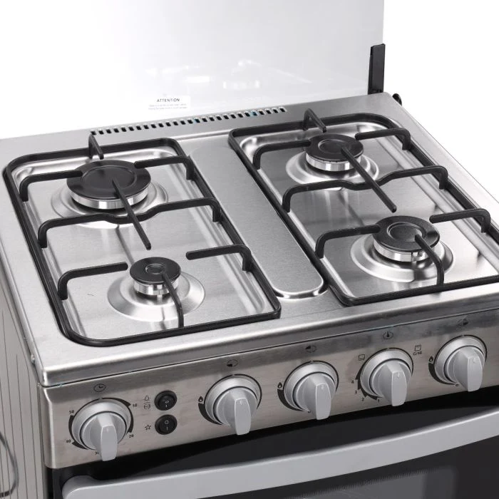 Geepas GCR6058 Cooking Range | 60x60cm | 4 Gas Burners with Electric Ignition| Oven Lamp| Timer & Rotisserie| Stainless Steel Housing| Double Glass Door| 1 Year Warranty - Image 5