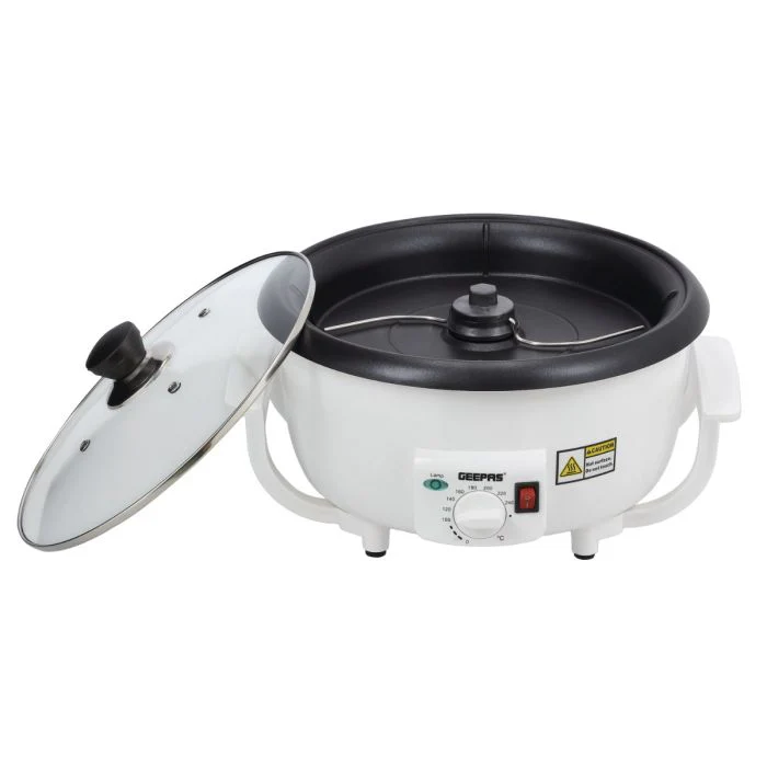 Geepas GCR63038 Coffee Roaster | 750g Large Capacity Coffee Bean Roaster with Thermostat Control|  800W Powerful Motor | Heat-Resistant Body & Durable Safe Design - Image 6