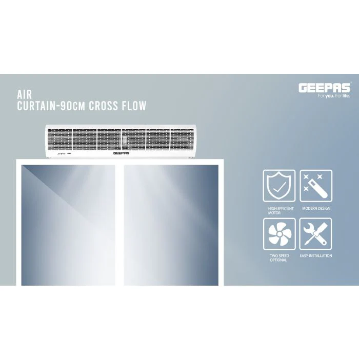 Geepas 90 cm Air Curtain- GCT9013CFM/Large Area Coverage, with Remote/ Rust Resistant Spray Coating, Perfect for Retail Stores, Restaurants, Warehouses, Office Buildings - Image 3