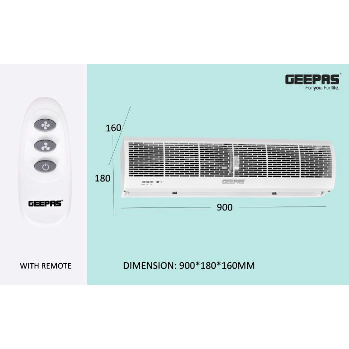 Geepas 90 cm Air Curtain- GCT9013CFM/Large Area Coverage, with Remote/ Rust Resistant Spray Coating, Perfect for Retail Stores, Restaurants, Warehouses, Office Buildings - Image 4