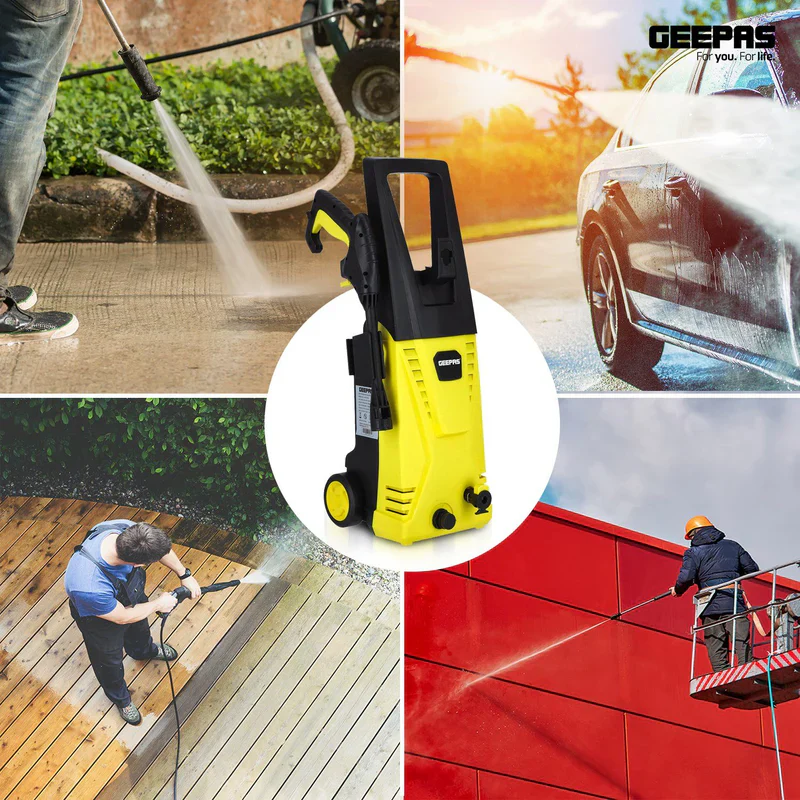 Geepas GCW19027 High Pressure Washer | 135BAR Powerful Cleaning Machine with 3000W Motor | 5M Hose & Cable | Detergent Bottle | Quick Connect System | Aluminium Pump - Image 3