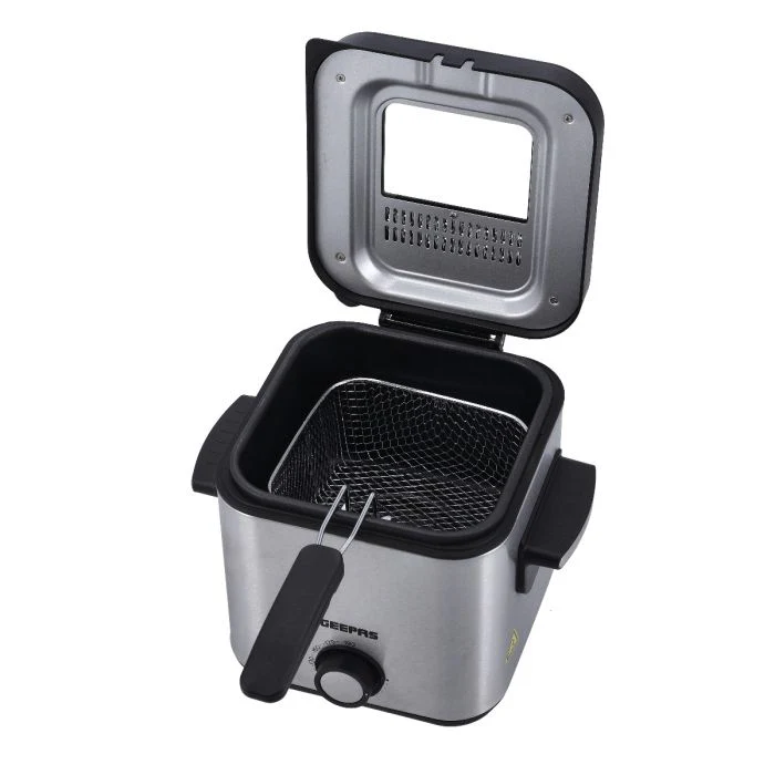 Geepas GDF36016 1.5L Deep Fryer | Durable Stainless Steel Body, Non-Stick Coating, Adjustable Temperature Control, Fast Heating, Compact Design,  2 Years Warranty - Image 8