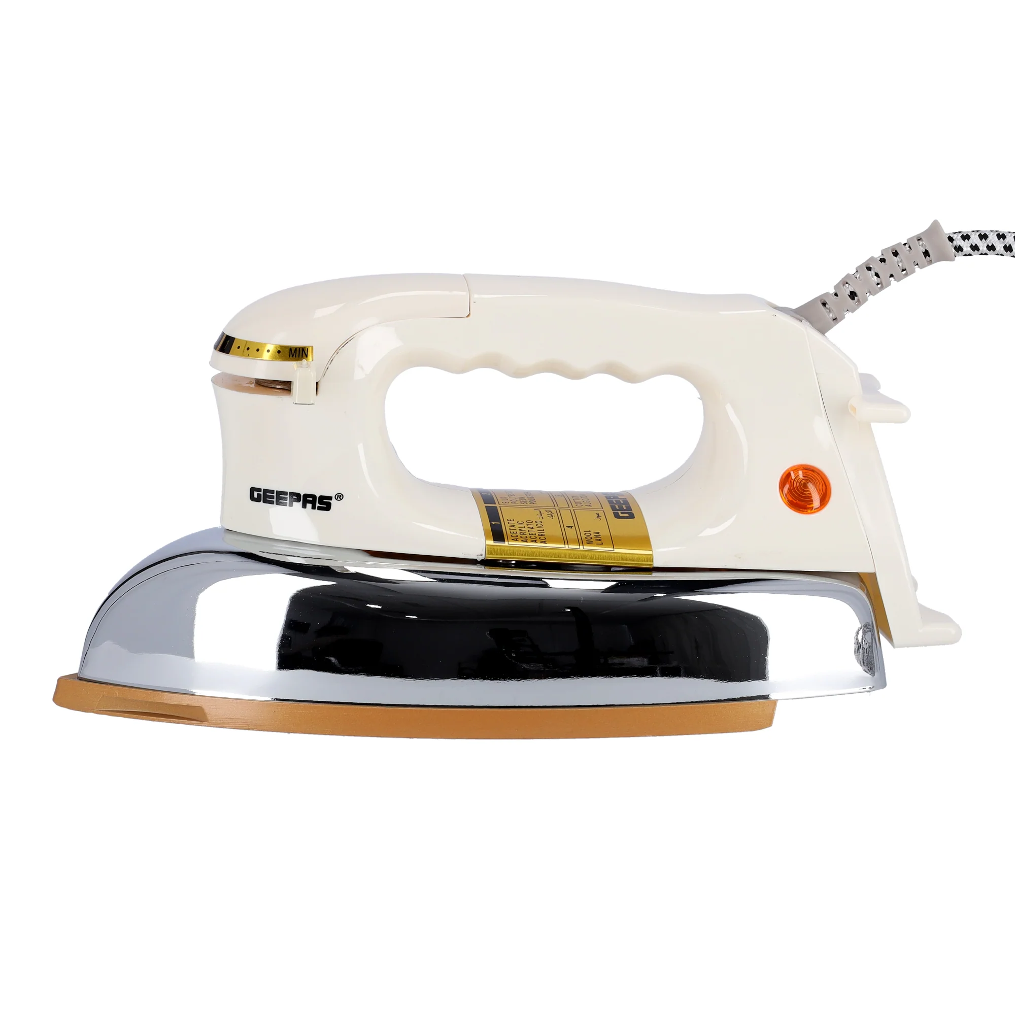 Geepas GDI23012 Automatic Dry Iron | 1200W Powerful Performance | Non-Stick Teflon Coated Soleplate for Smooth Glide| Adjustable Temperature Control| 7 Years Warranty - Image 3